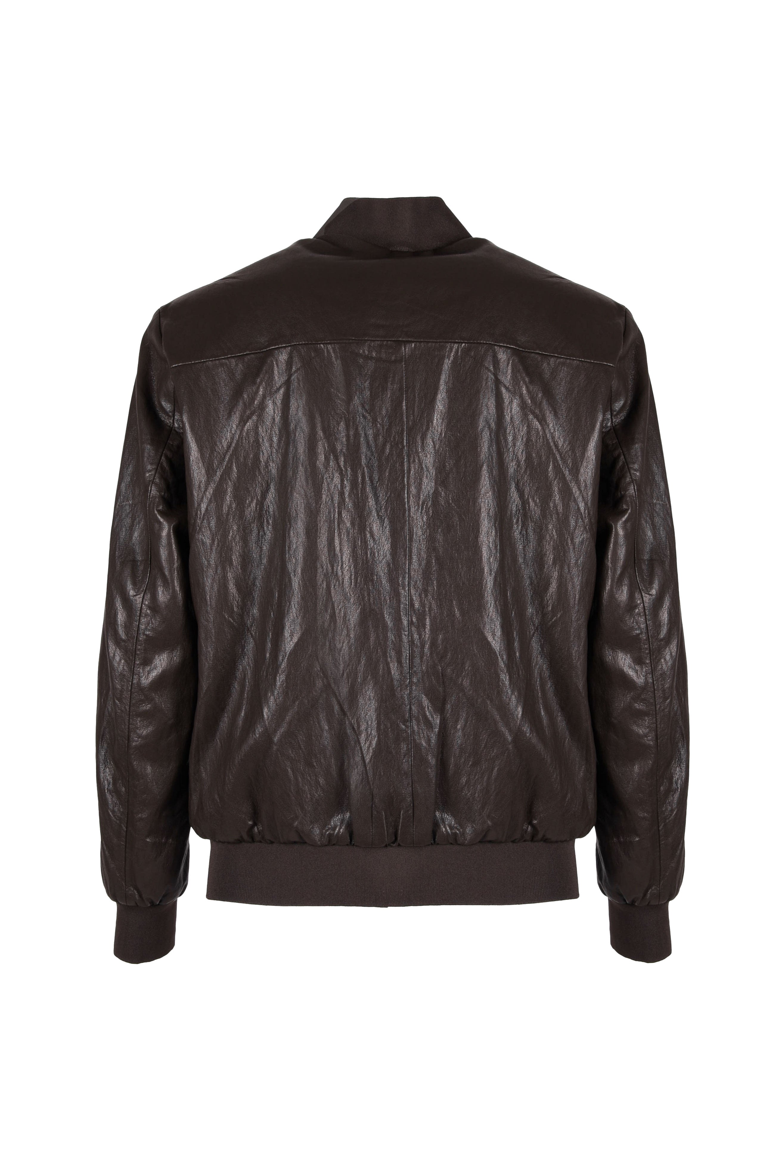 BOMBER IN SIMILPELLE CON COLLO A PISTAGNA