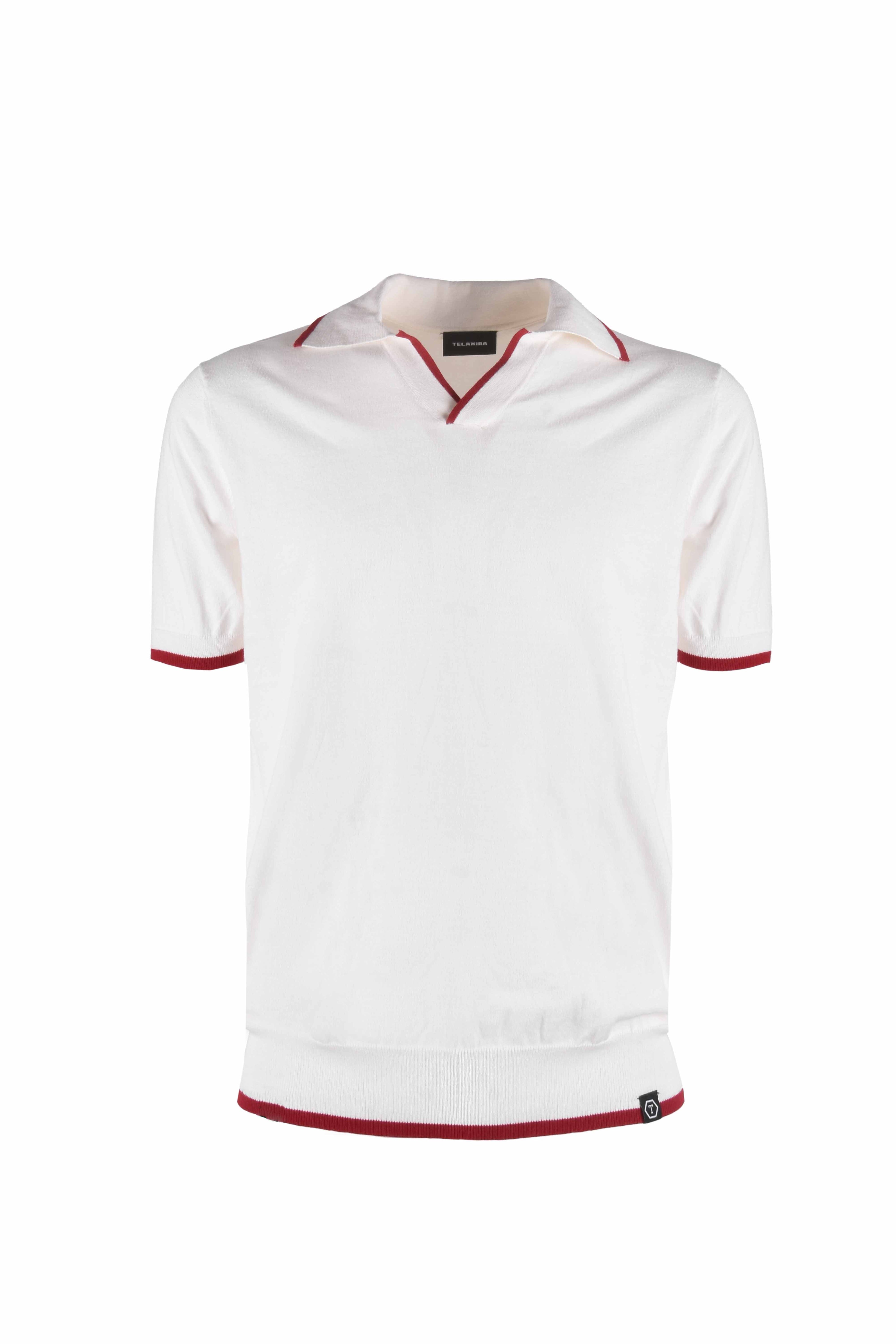 MAGLIA POLO 100%COTONE  BICOLOR CONTRASTO