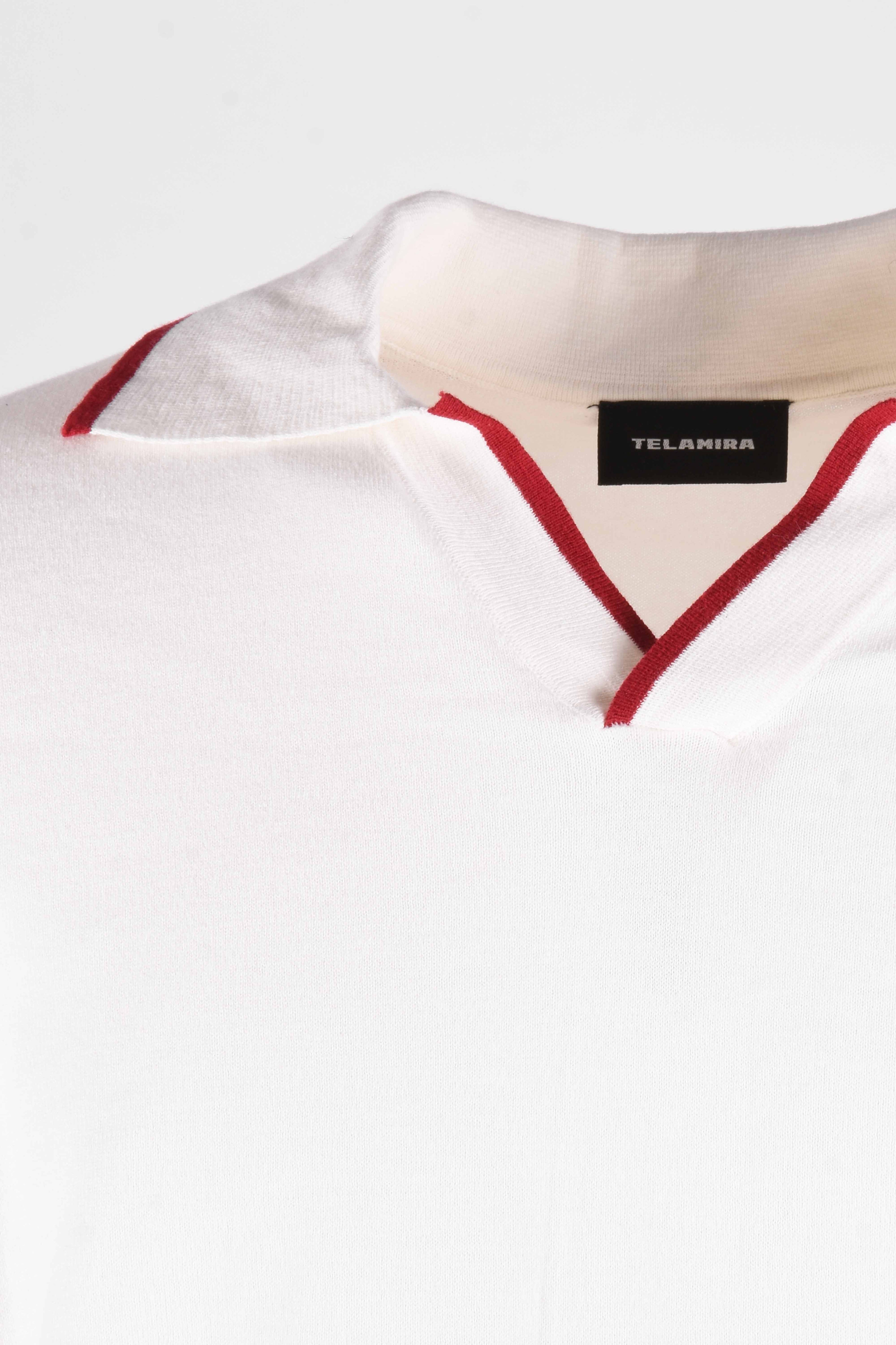 MAGLIA POLO 100%COTONE  BICOLOR CONTRASTO