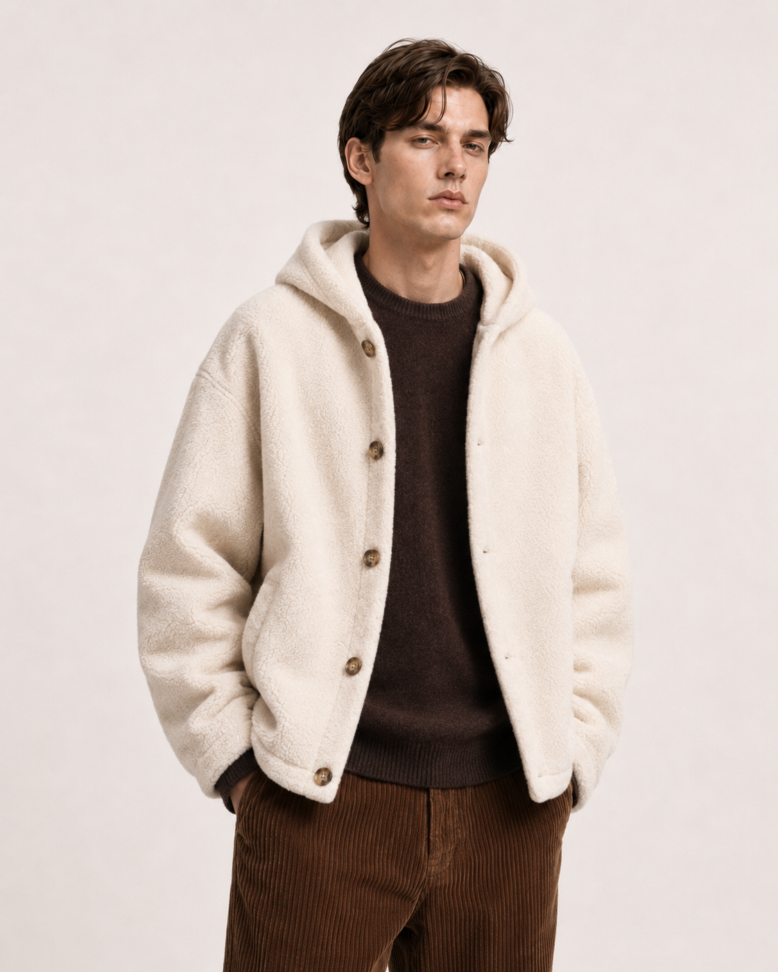 MONTONE TEDDY CON CAPPUCCIO