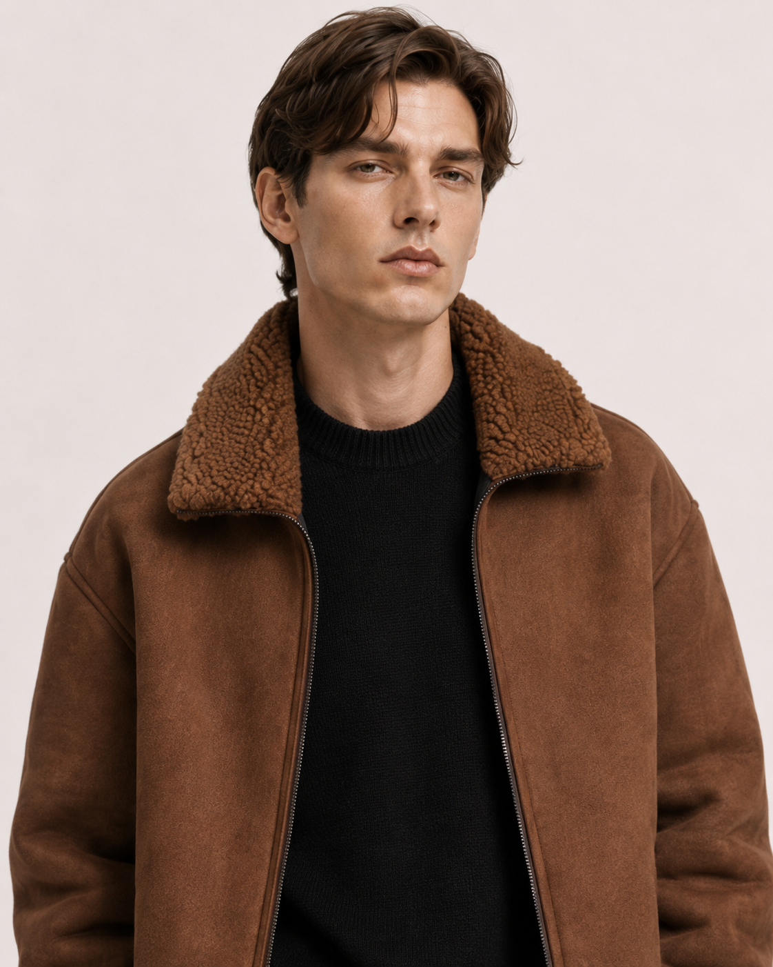 MONTONE CON COLLO CAMICIA SEMI- OVER