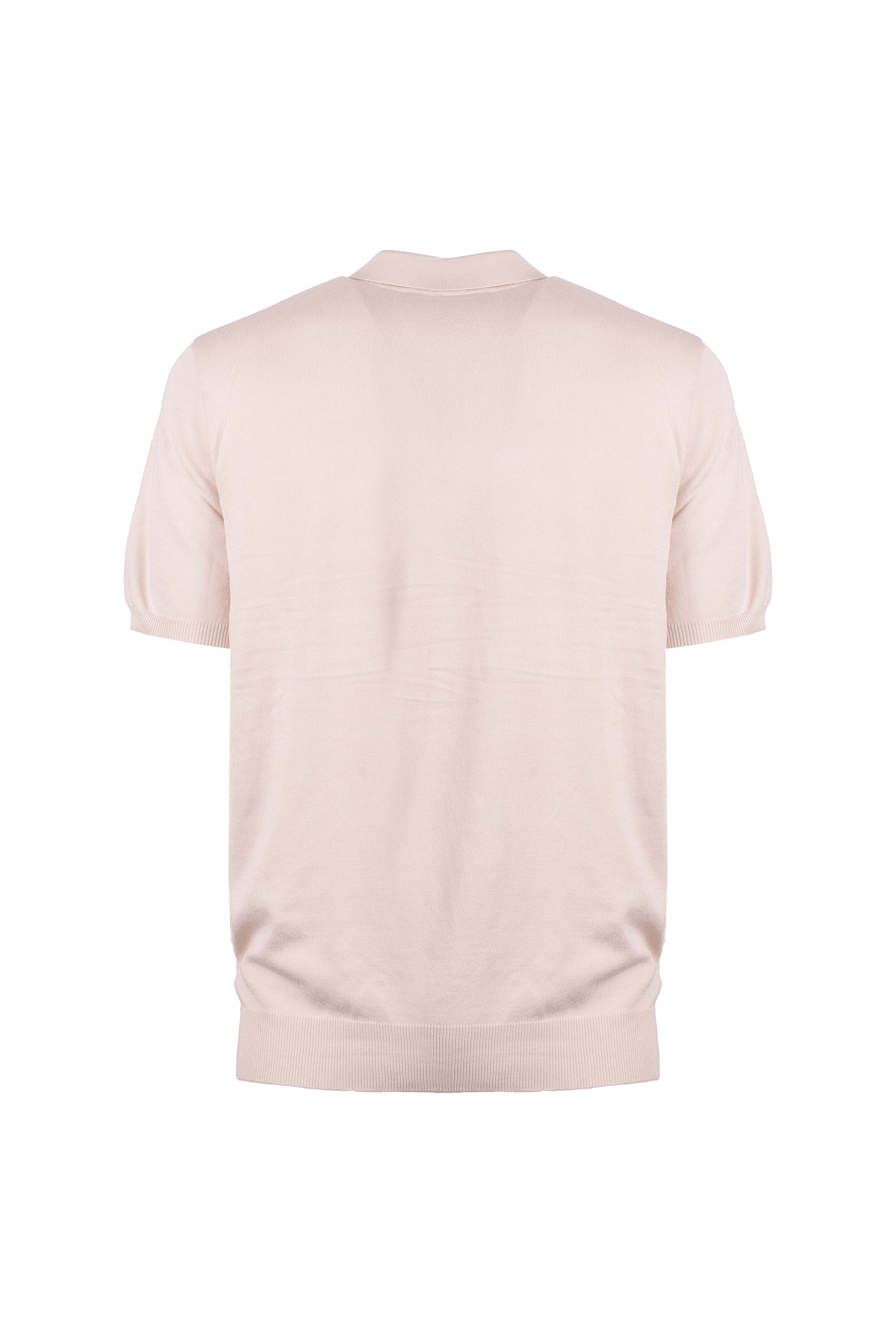 POLO IN MAGLIA DI VISCOSA CON MEZZA ZIP