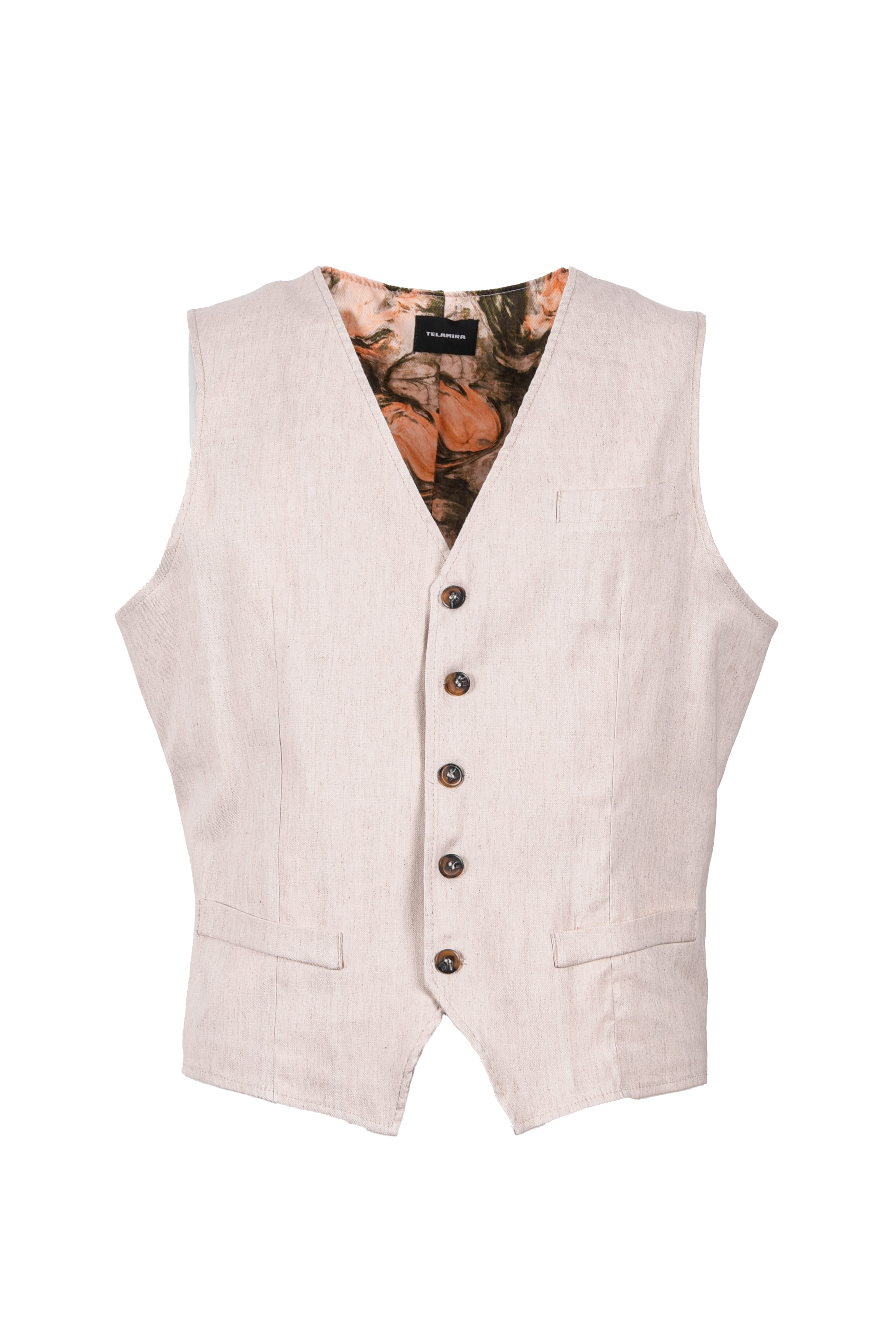 GILET SLIM FIT IN TESSUTO FIAMMATO