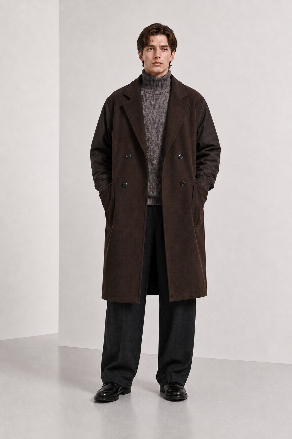 CAPPOTTO DOPPIOPETTO CON MANICA IMPEMIABILE