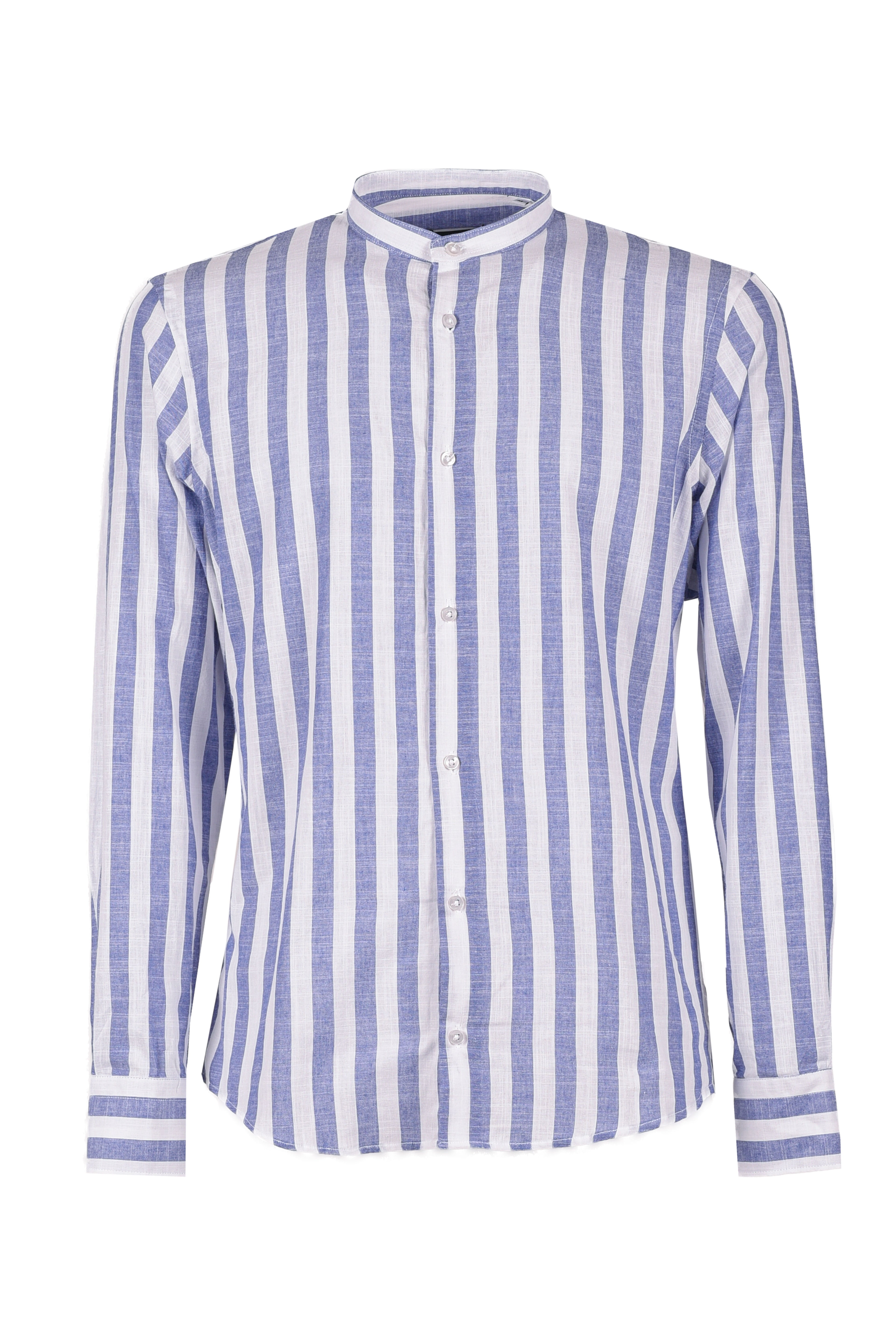CAMICIA RIGHE MISTO LINO