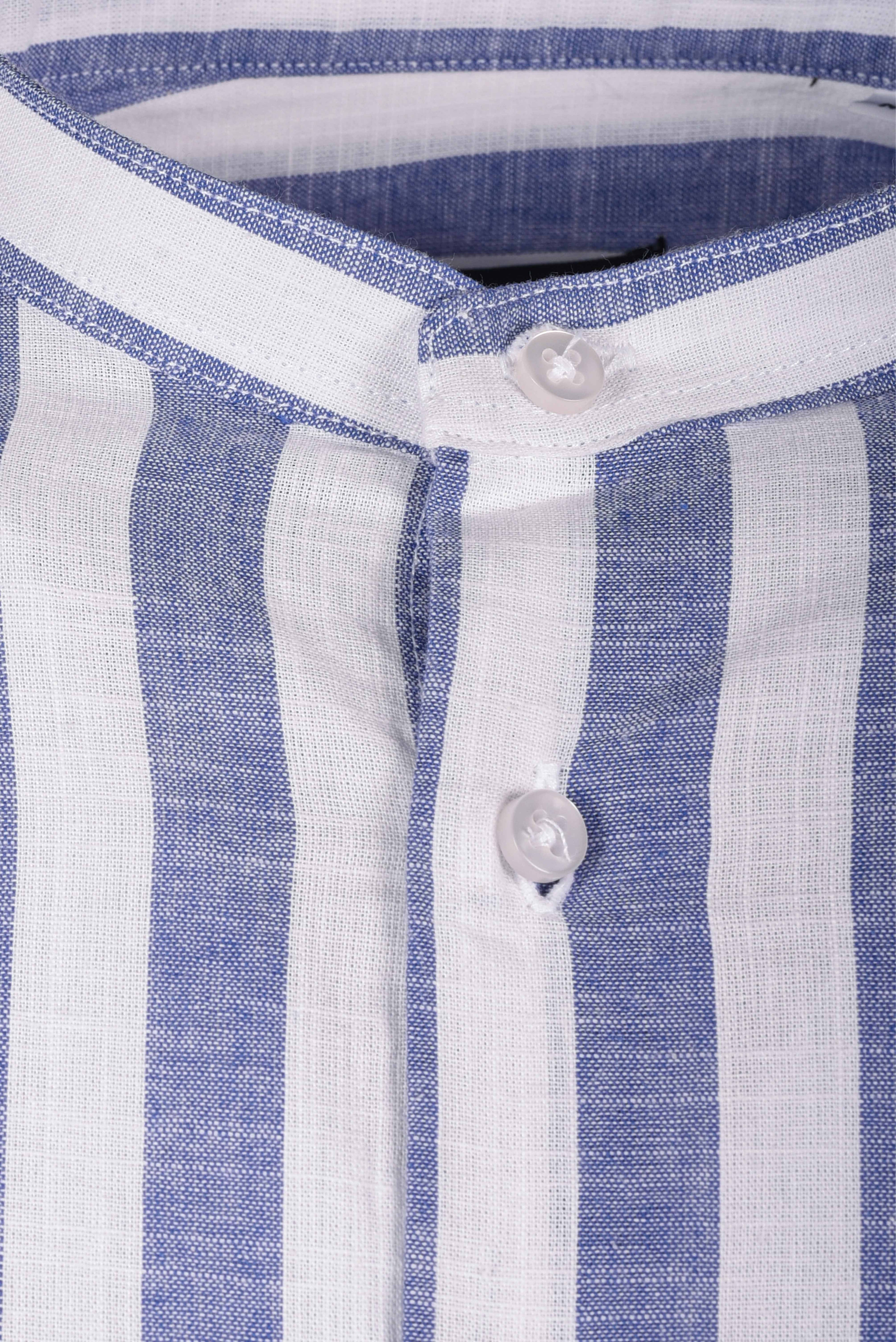 CAMICIA RIGHE MISTO LINO