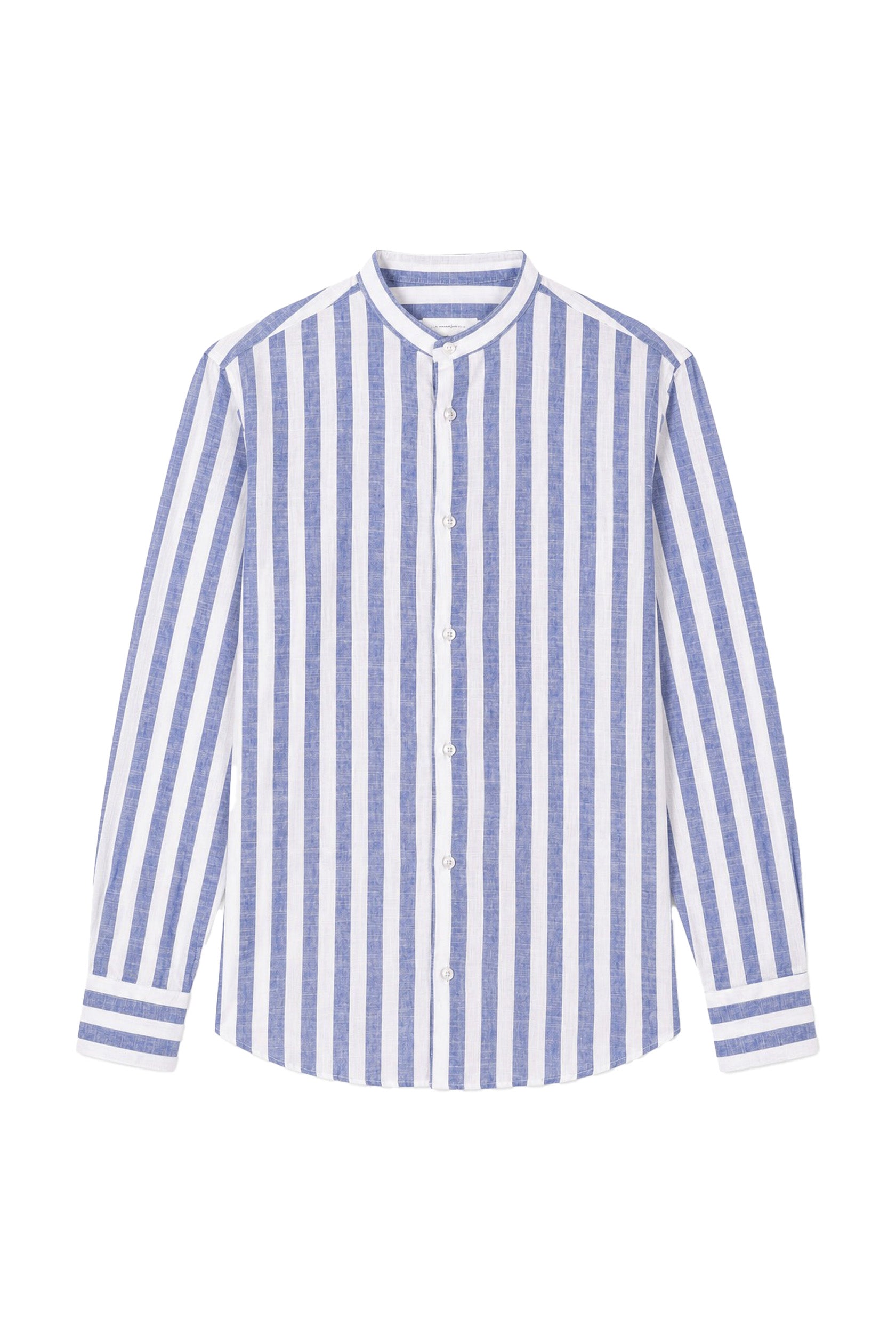 CAMICIA RIGHE MISTO LINO