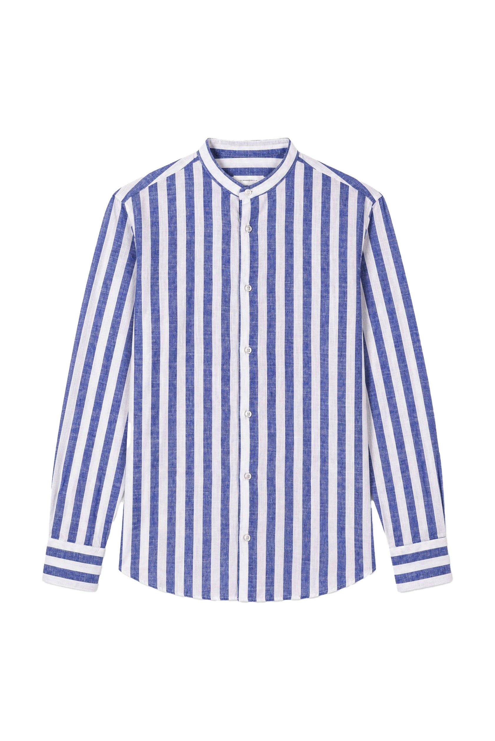 CAMICIA RIGHE MISTO LINO