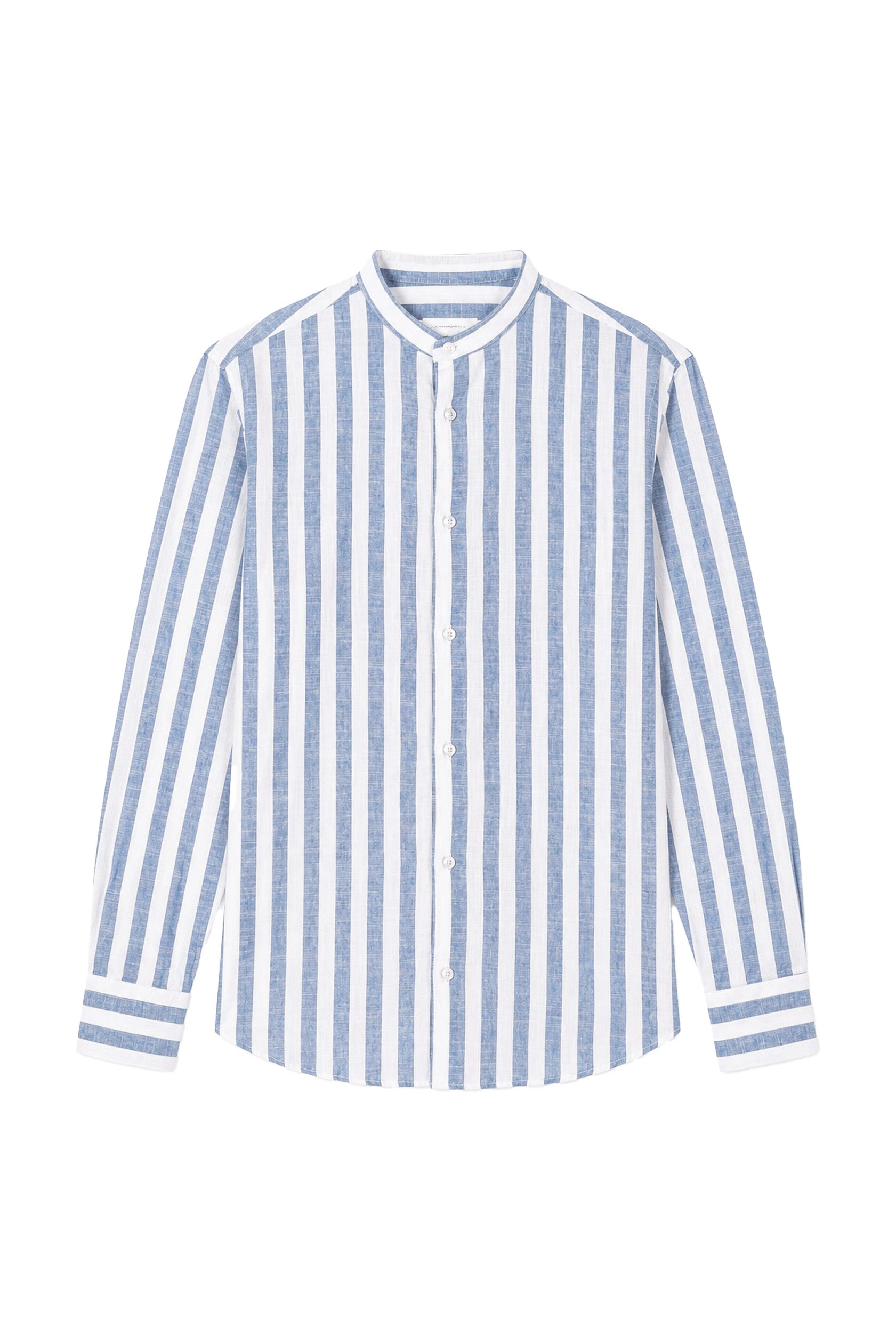 CAMICIA RIGHE MISTO LINO
