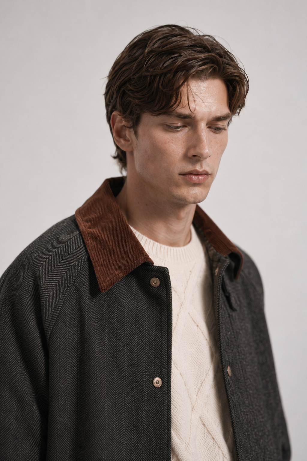 BARBOUR  CON COLLETTO A CONTRASTO DI VELLUTO