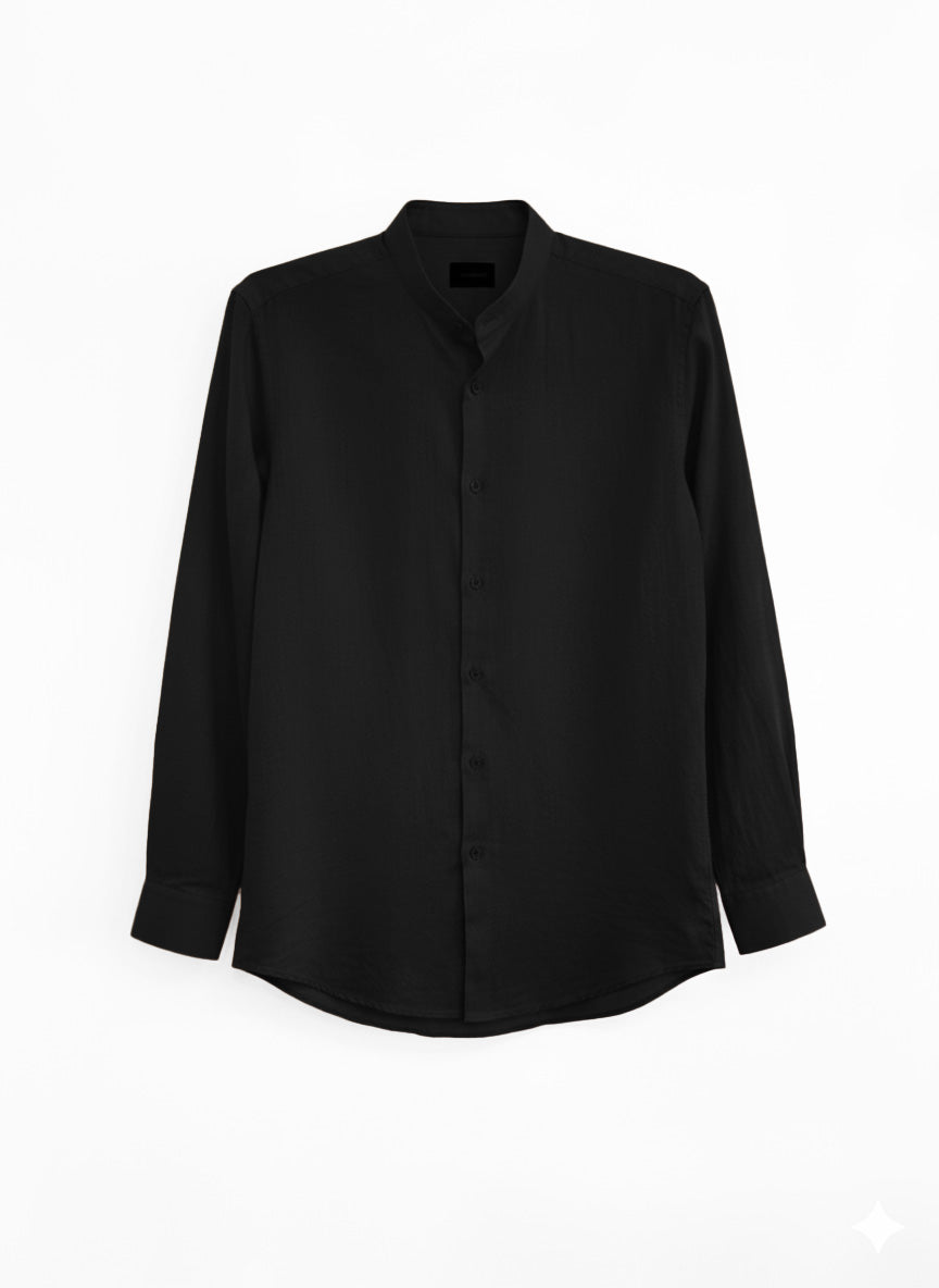 CAMICIA LINO COTONE COLLO COREANO