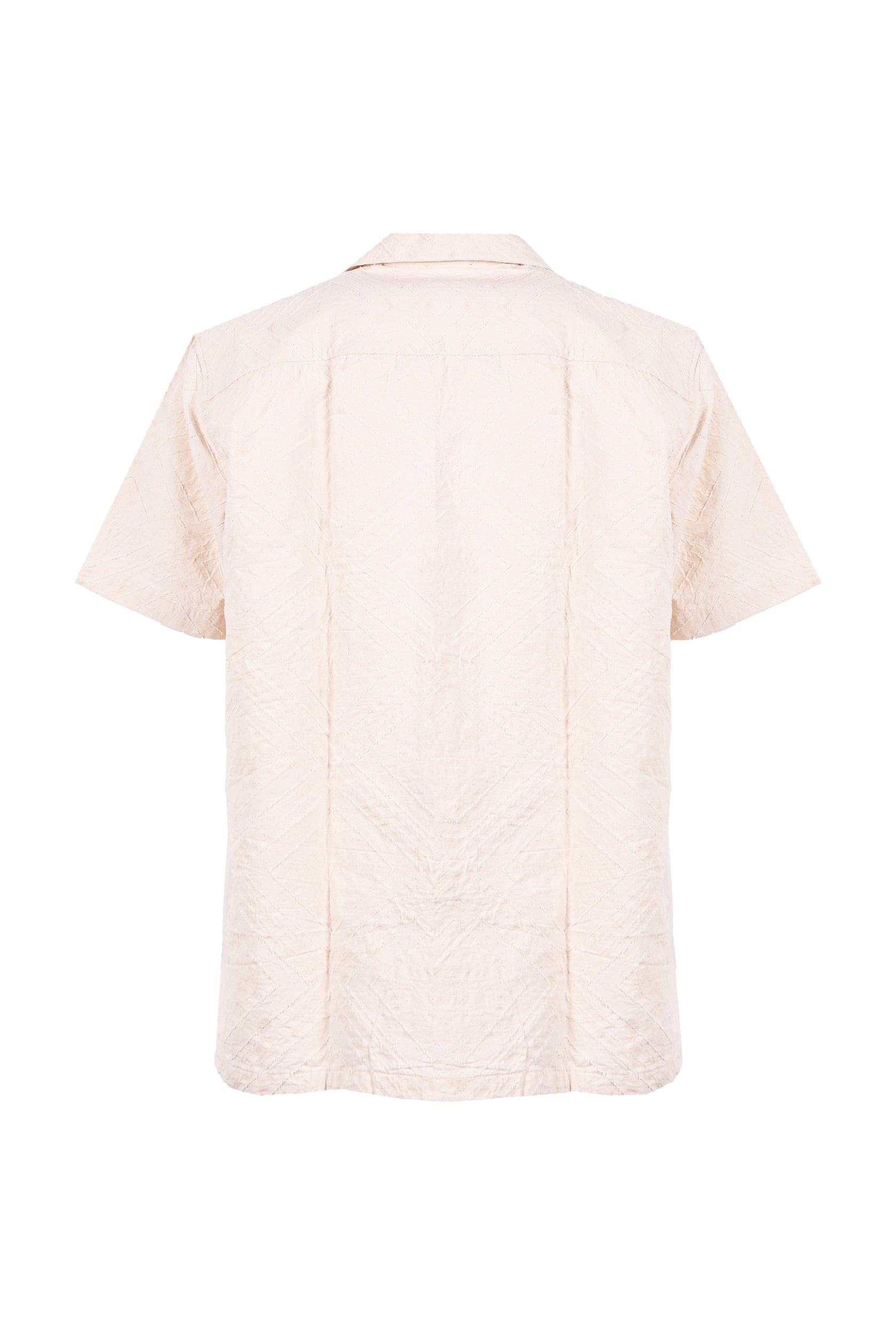 CAMICIA COLLO BOWLING IN TESSUTO TEXTURE