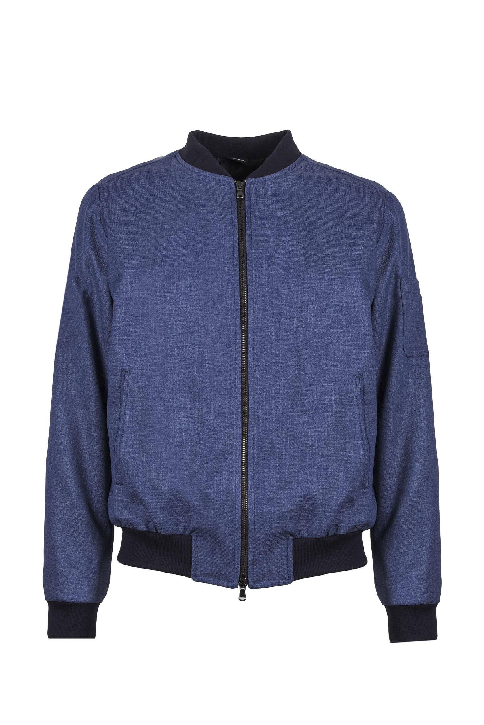 BOMBER IN TESSUTO MORBIDO EFFETTO DENIM