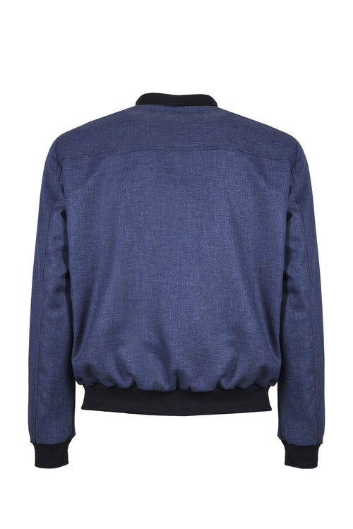 BOMBER IN TESSUTO MORBIDO EFFETTO DENIM