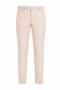 CHINOS GESSATO MISTO LINO