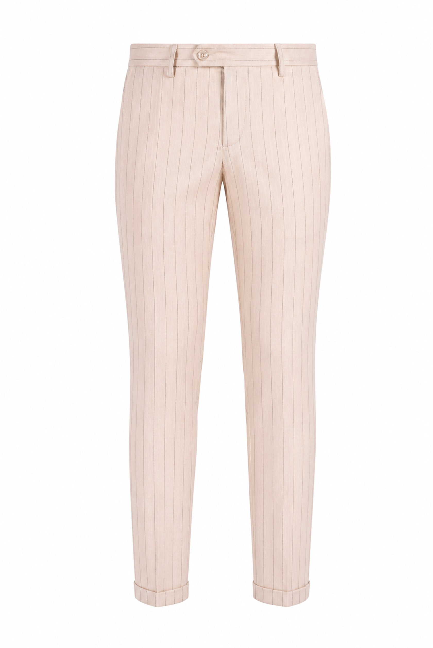 CHINOS GESSATO MISTO LINO