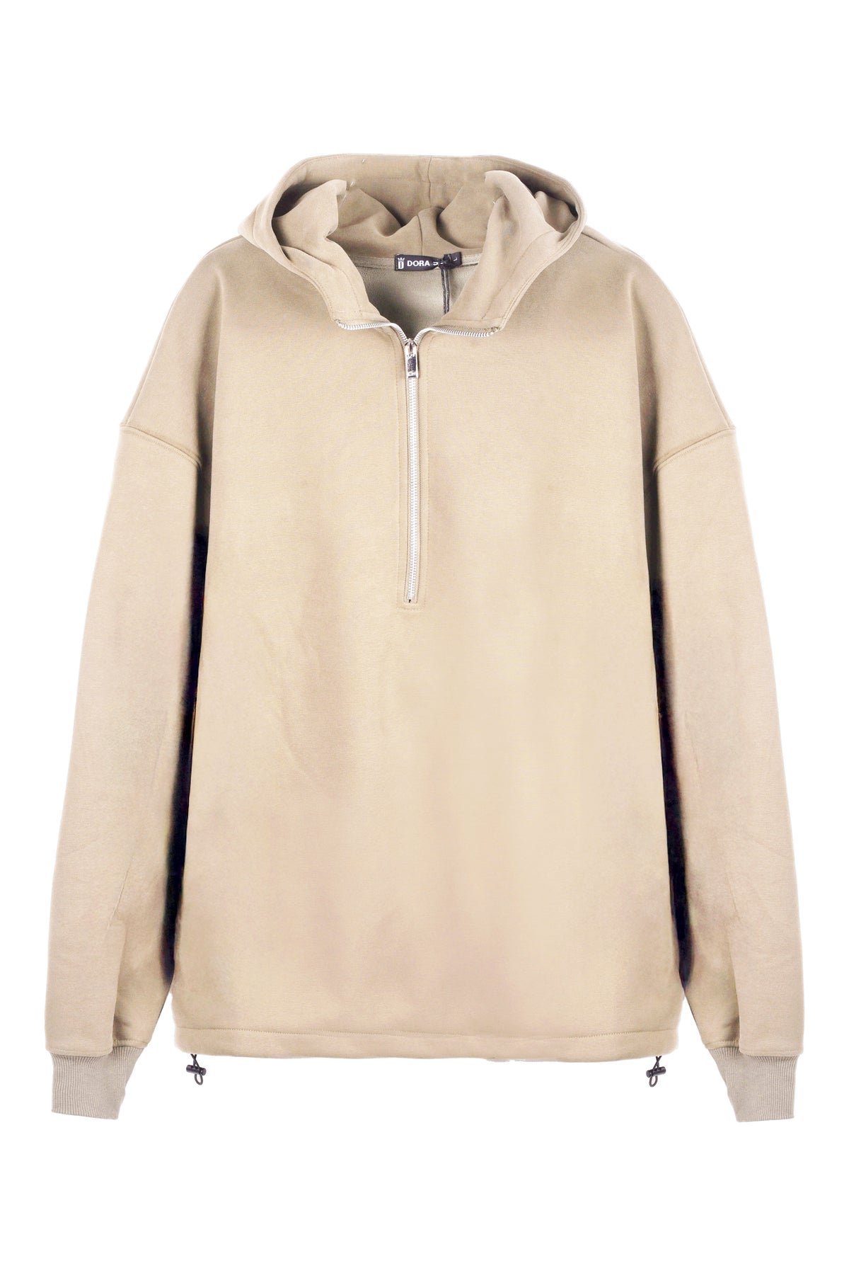 FELPA CON CAPPUCCIO VESTIBILITA' COMFORT, CHIUSURA ZIP