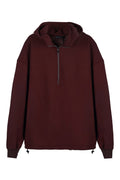 FELPA CON CAPPUCCIO VESTIBILITA' COMFORT, CHIUSURA ZIP
