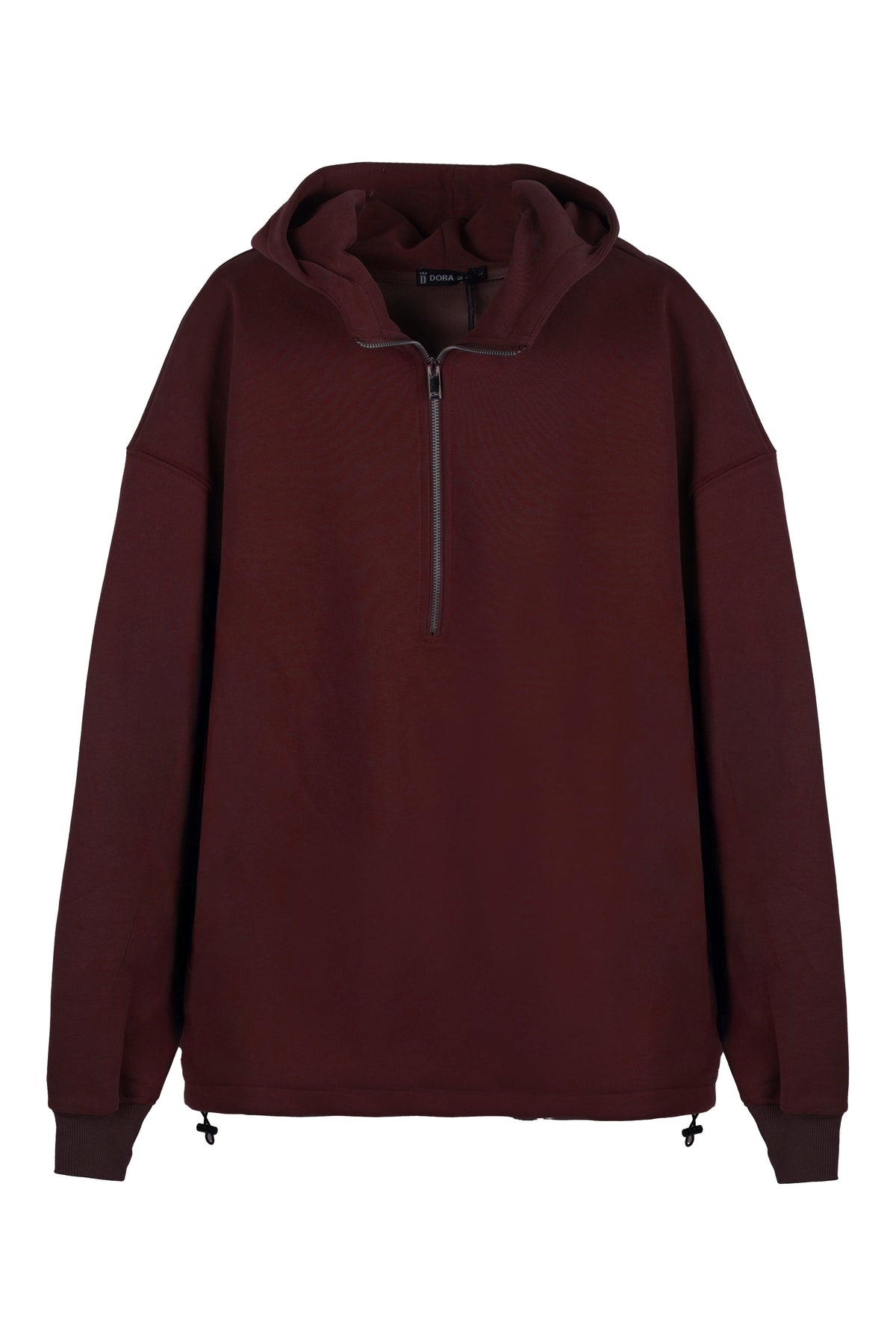 FELPA CON CAPPUCCIO VESTIBILITA' COMFORT, CHIUSURA ZIP