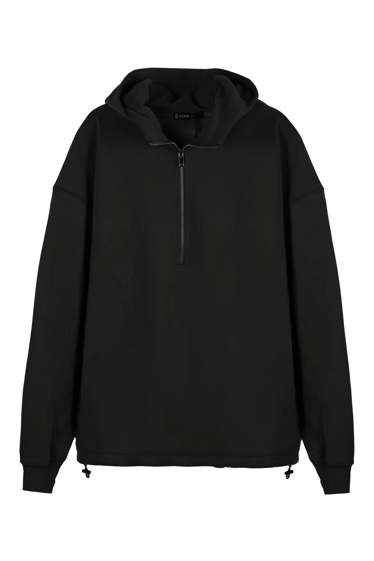 FELPA CON CAPPUCCIO VESTIBILITA' COMFORT, CHIUSURA ZIP
