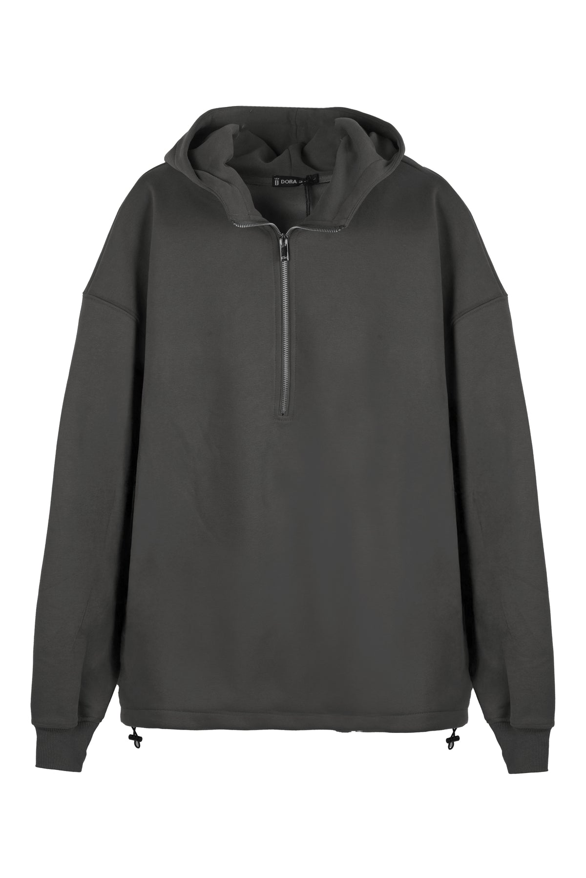 FELPA CON CAPPUCCIO VESTIBILITA' COMFORT, CHIUSURA ZIP