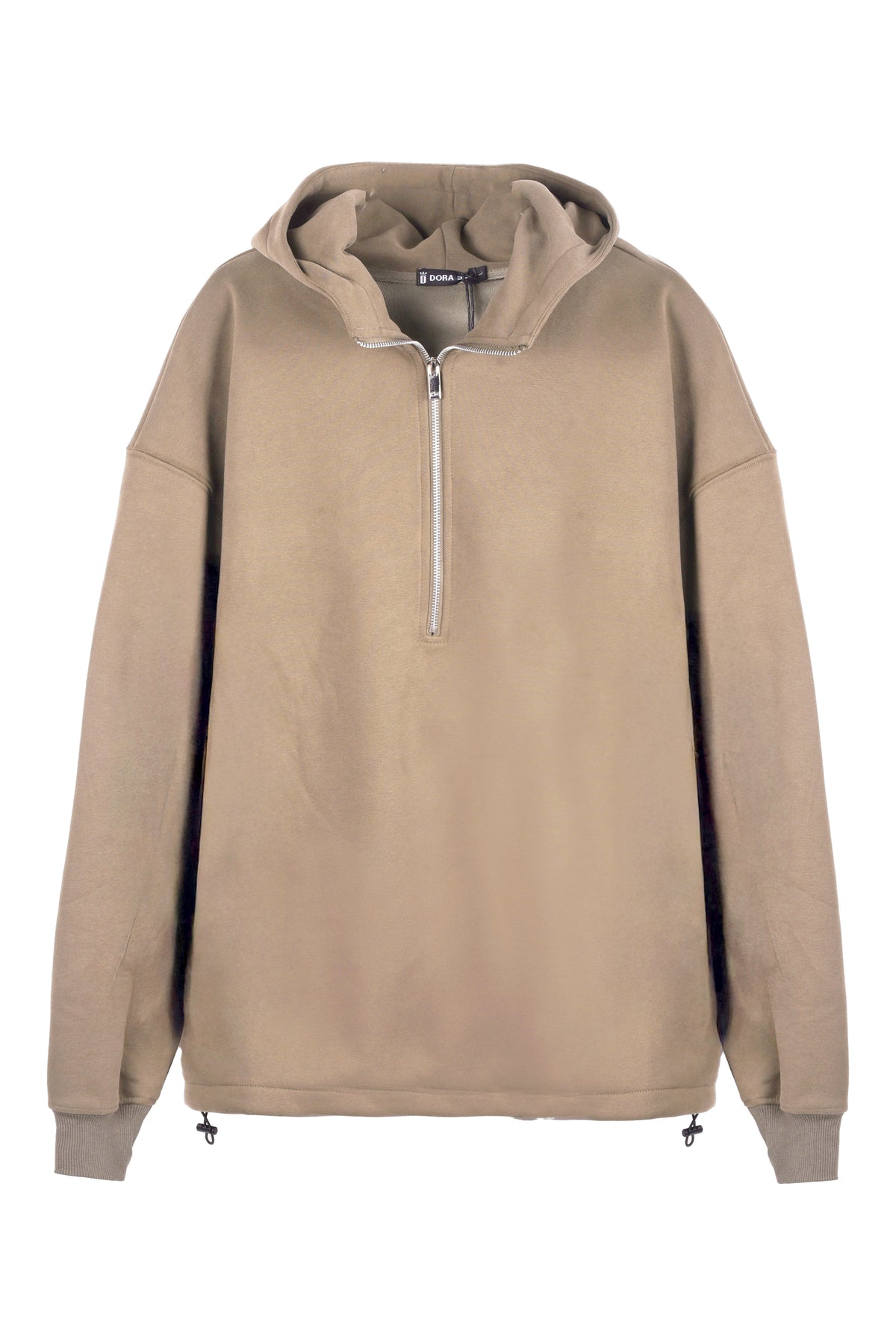 FELPA CON CAPPUCCIO VESTIBILITA' COMFORT, CHIUSURA ZIP