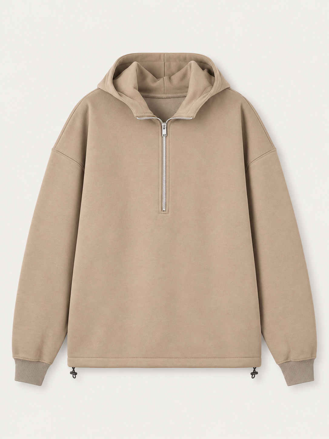 FELPA CON CAPPUCCIO VESTIBILITA' COMFORT, CHIUSURA ZIP