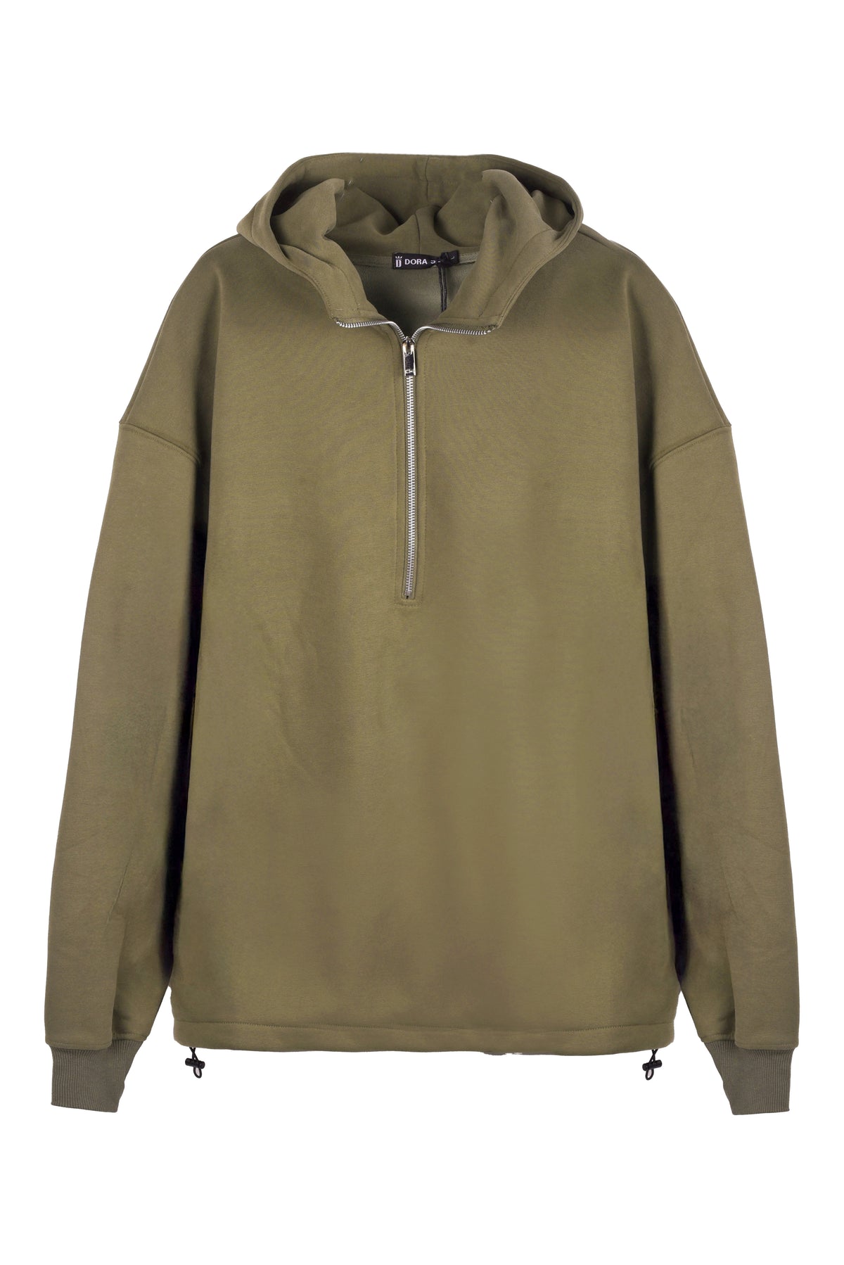 FELPA CON CAPPUCCIO VESTIBILITA' COMFORT, CHIUSURA ZIP