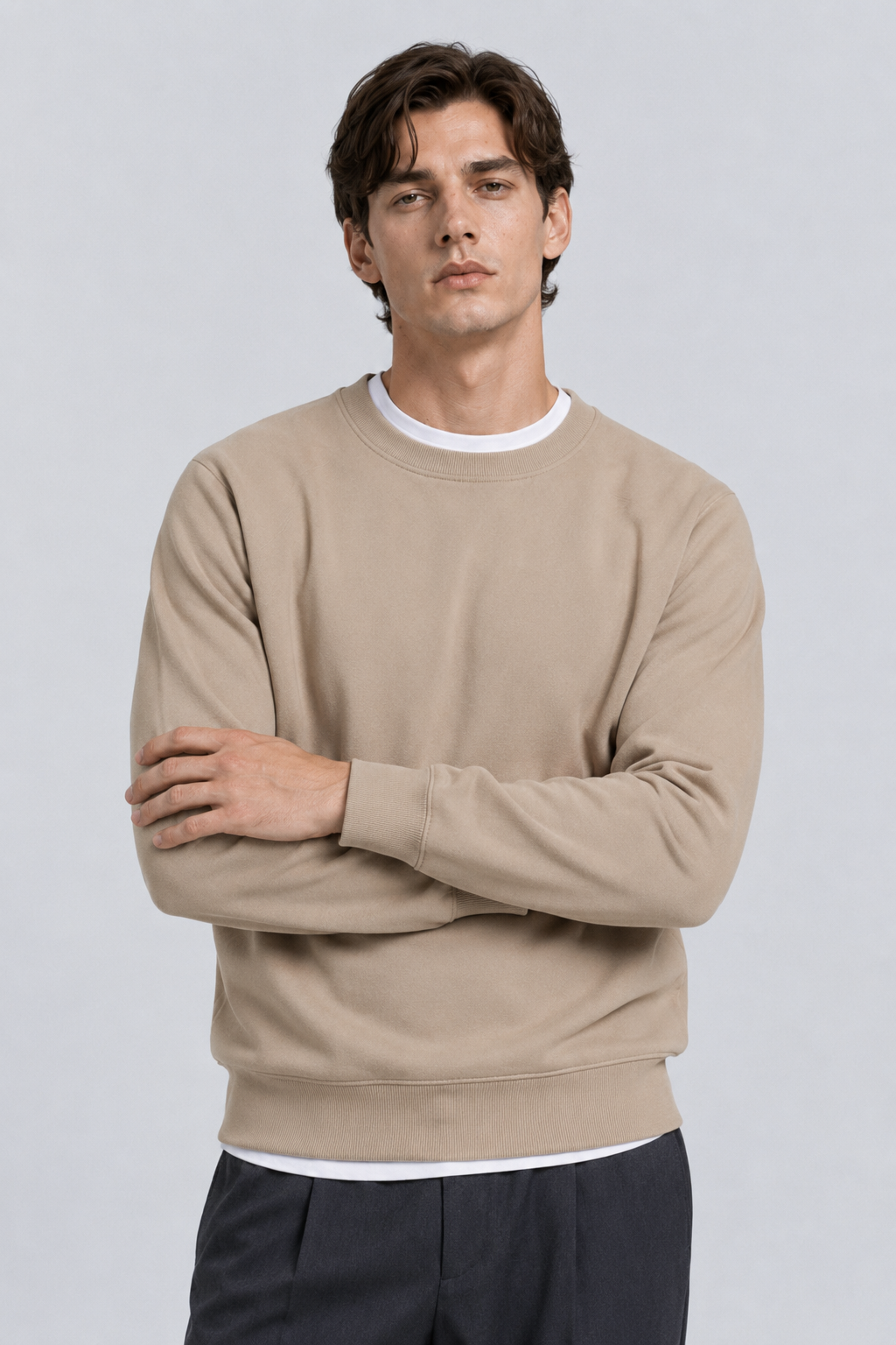 FELPA GIROCOLLO CON MANICHE RAGLAN