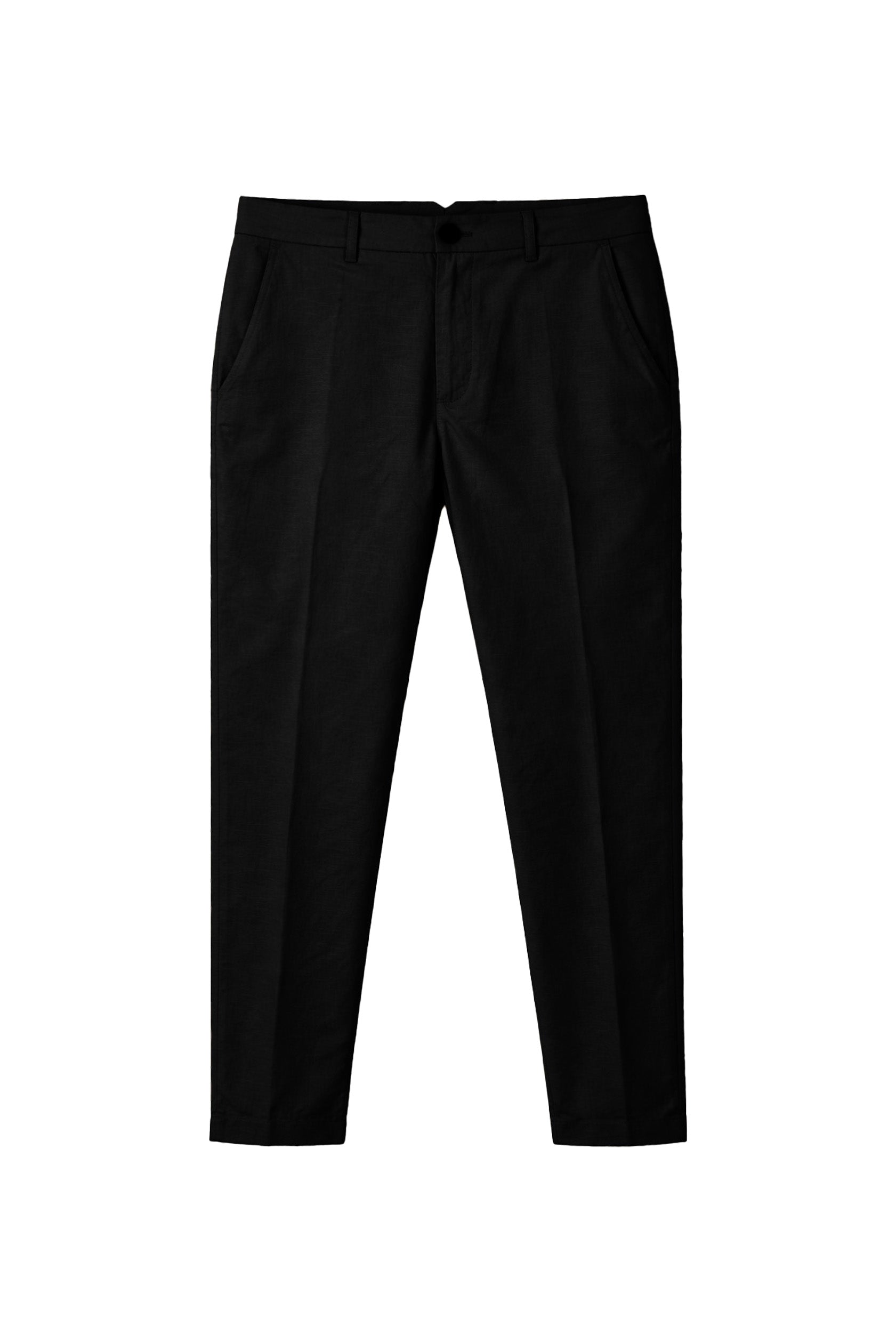 PANTALONE BASIC DI MISTO LINO