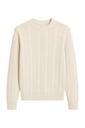 MAGLIONE GIROCOLLO A TRECCE
