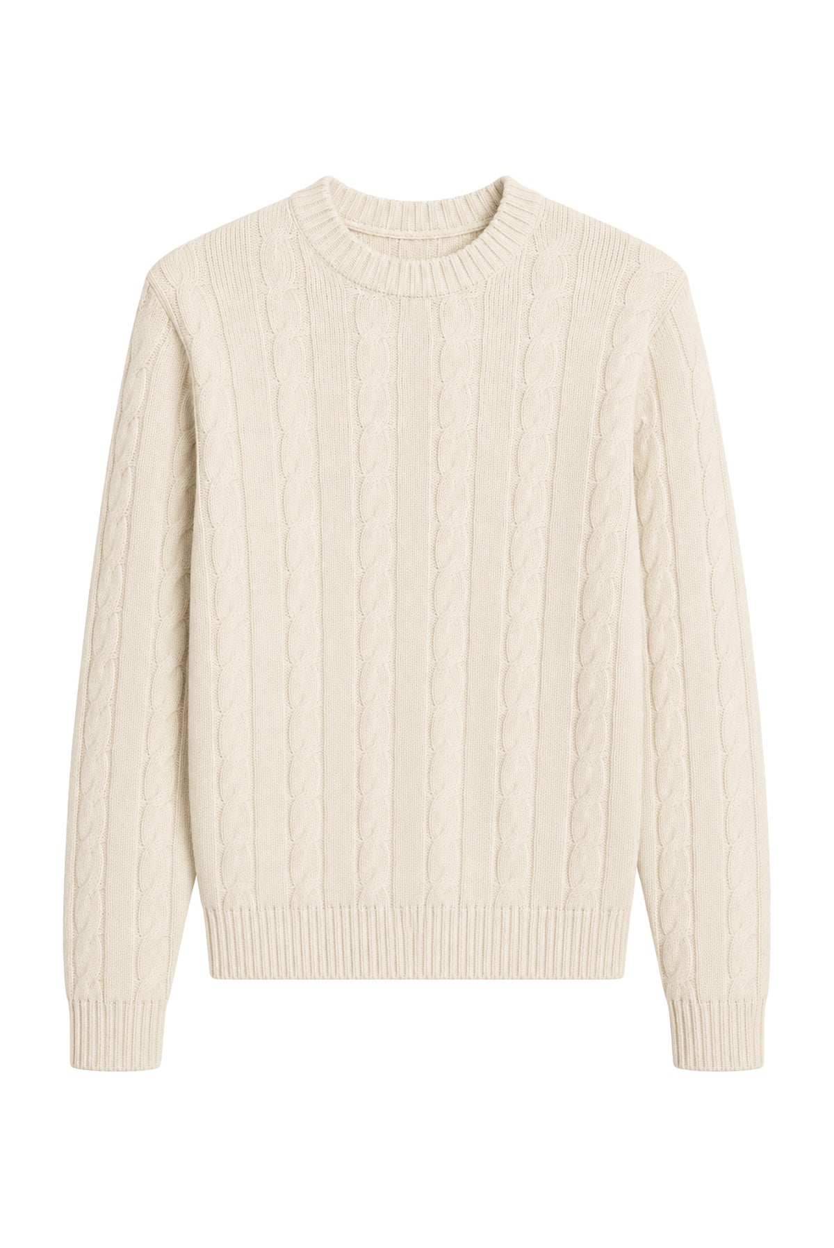 MAGLIONE GIROCOLLO A TRECCE