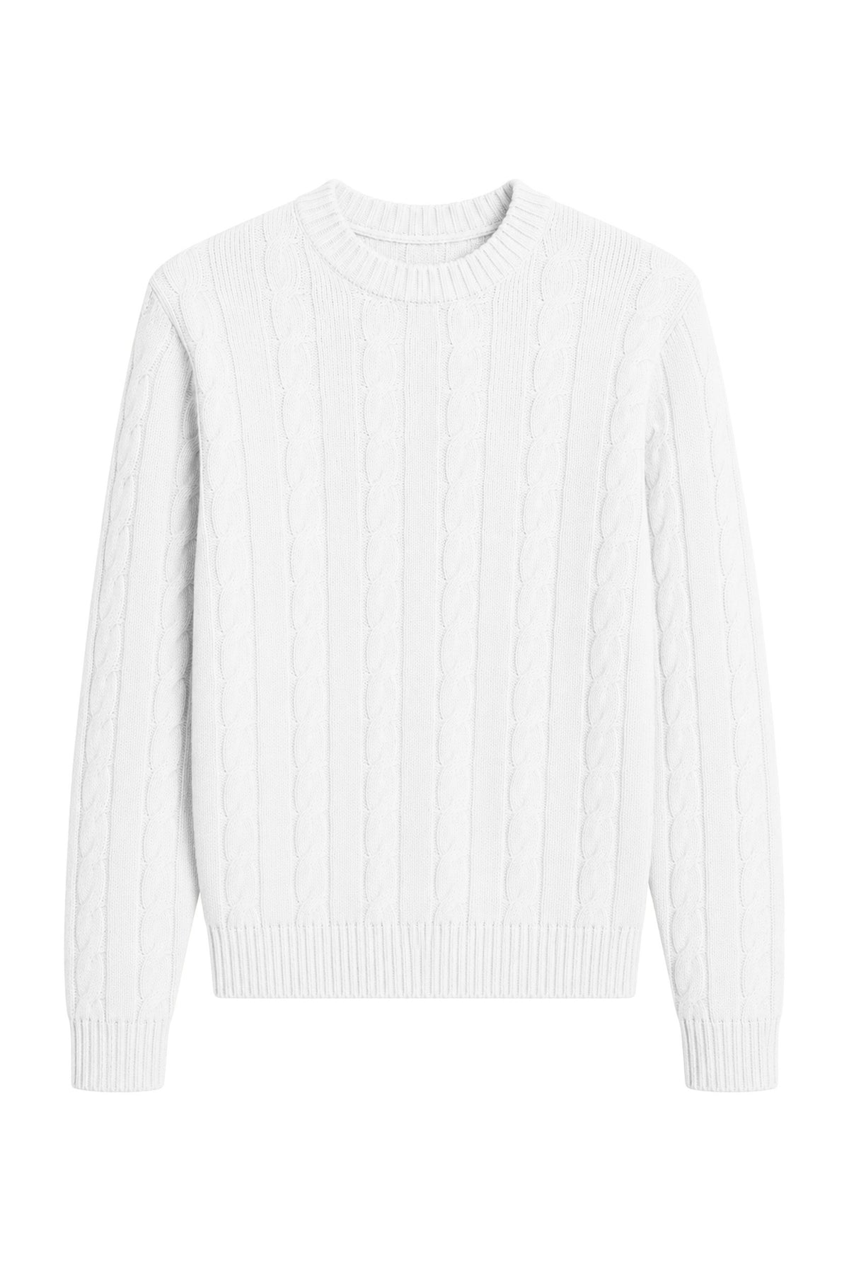 MAGLIONE GIROCOLLO A TRECCE