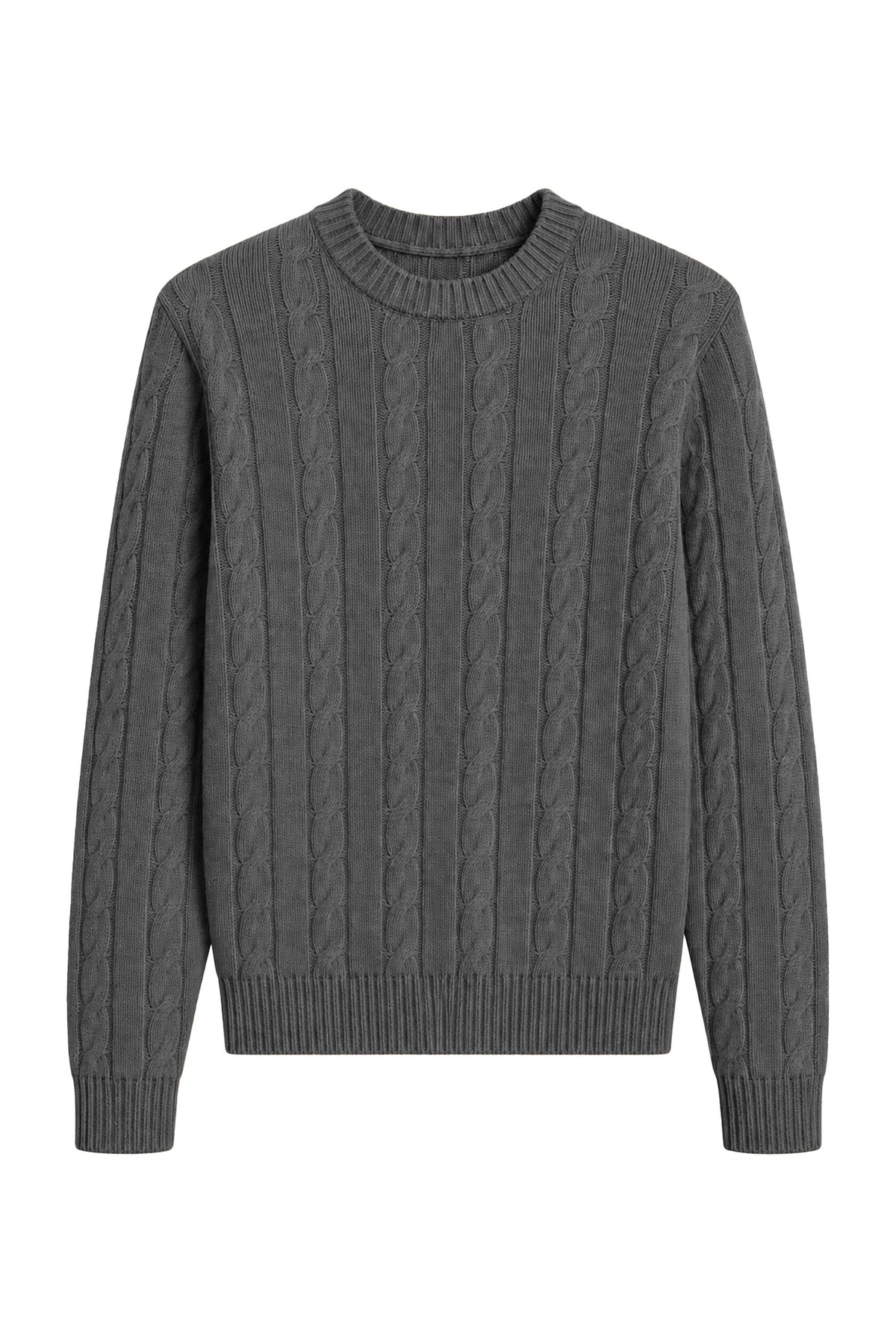 MAGLIONE GIROCOLLO A TRECCE