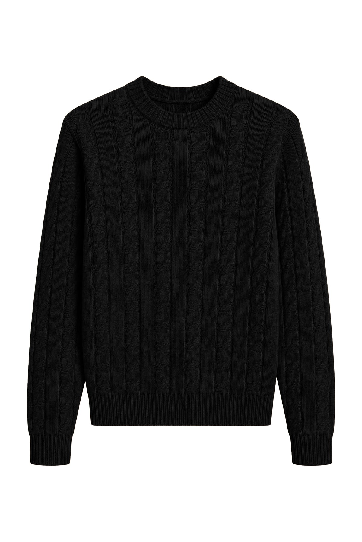 MAGLIONE GIROCOLLO A TRECCE