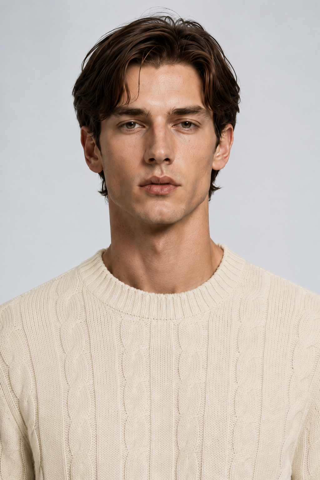 MAGLIONE GIROCOLLO A TRECCE