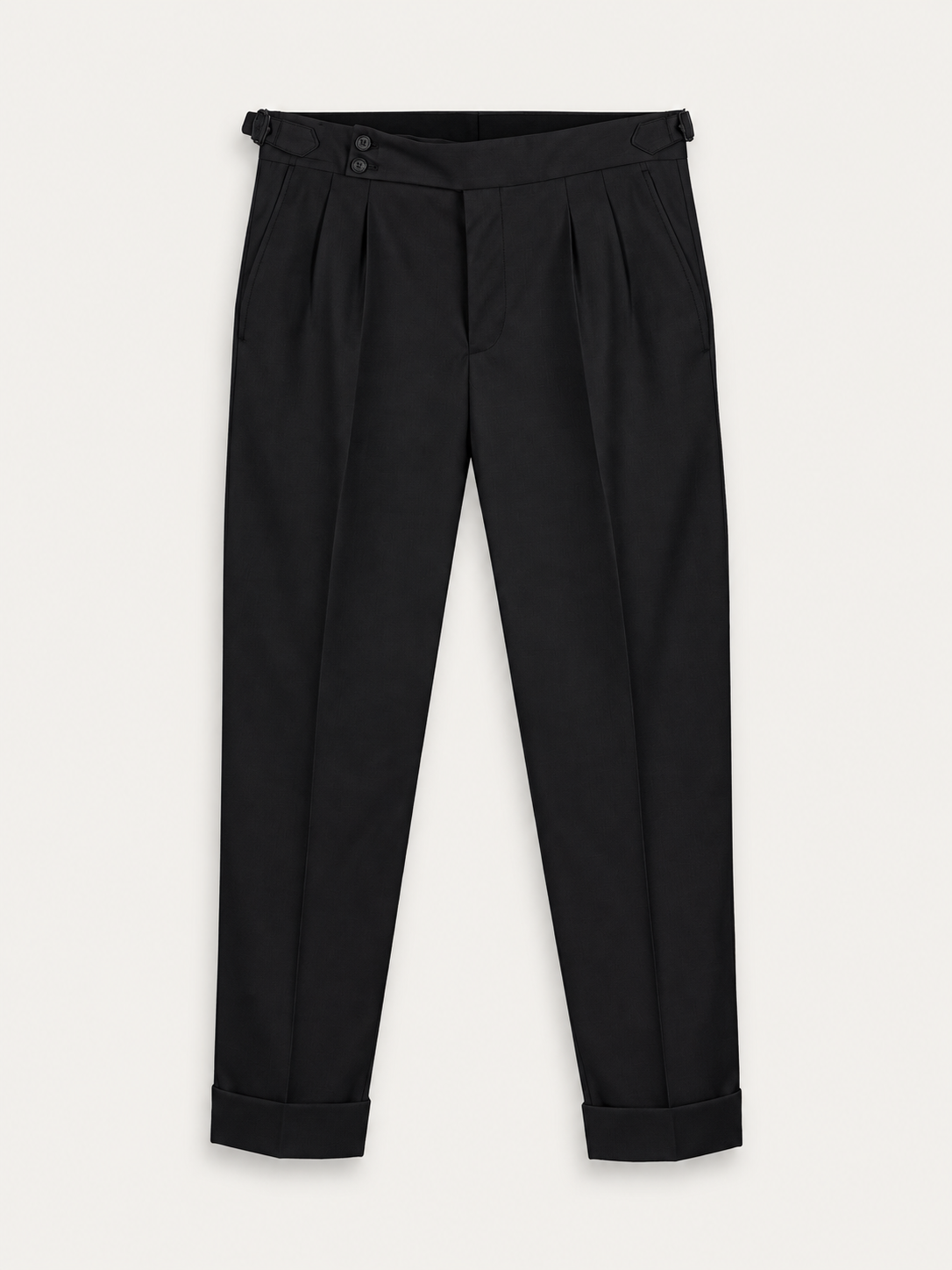 PANTALONE VITA ALTA CON FIBBIE