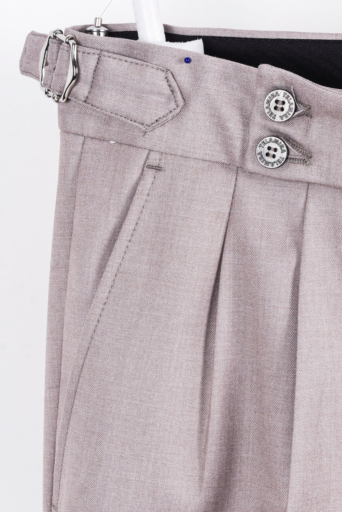 PANTALONE VITA ALTA CON FIBBIE