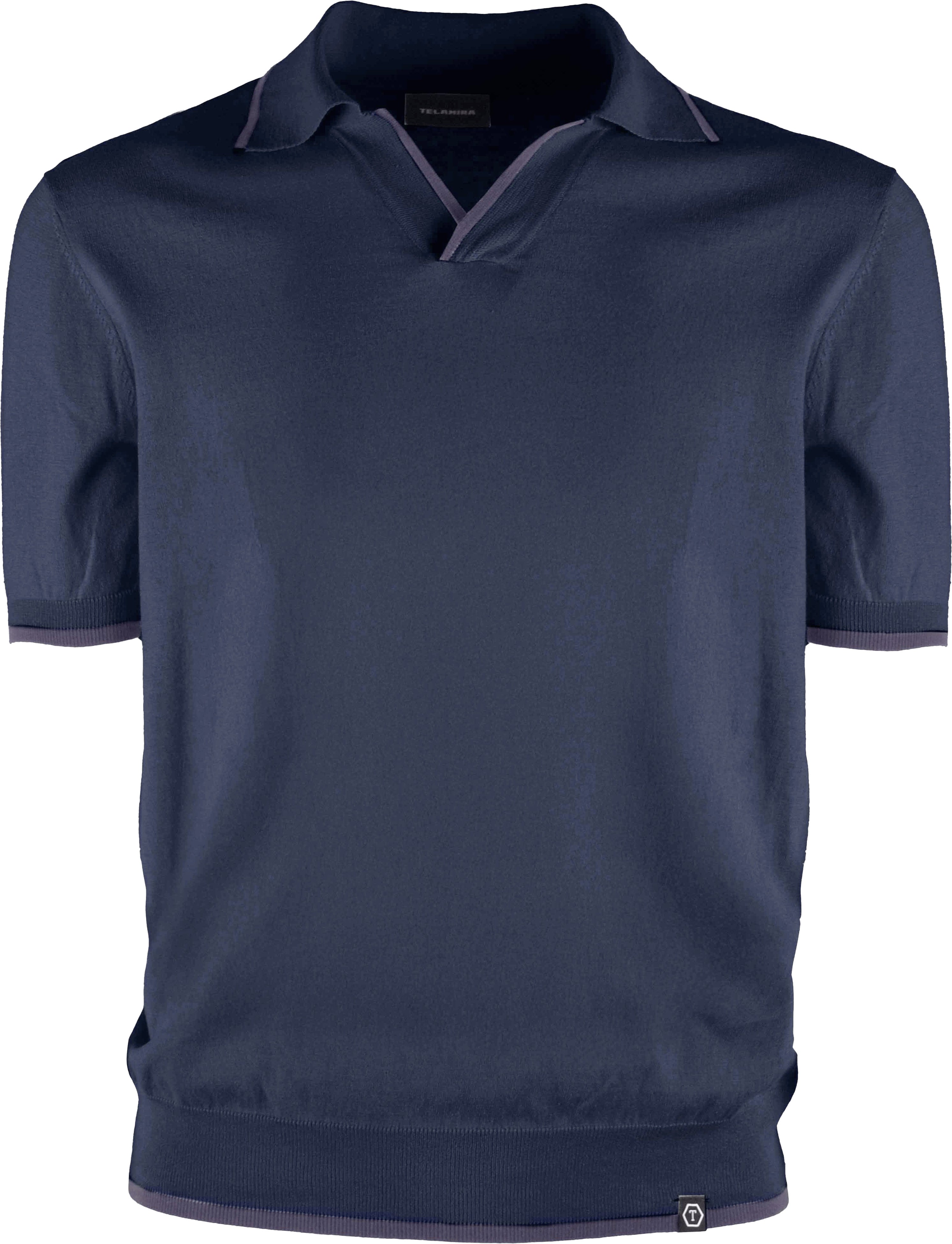 MAGLIA POLO 100%COTONE  BICOLOR CONTRASTO