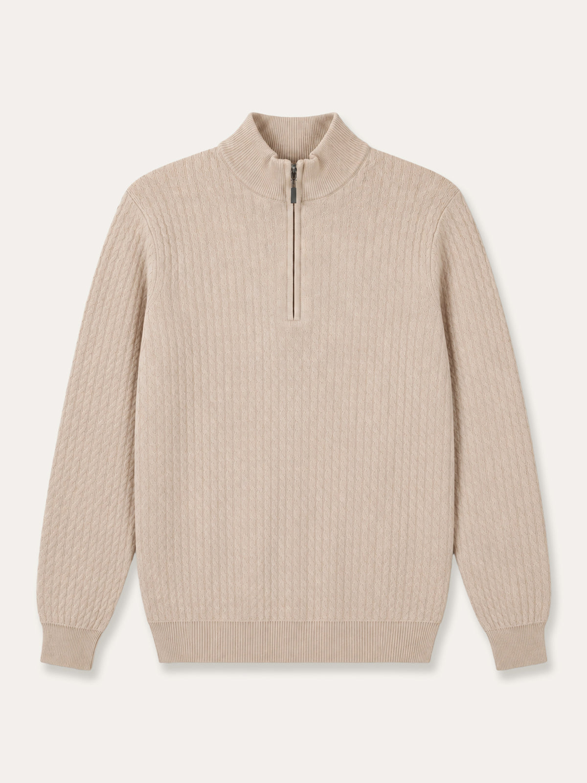 MAGLIA DI VISCOSA CON COLLO ALTO A ZIP