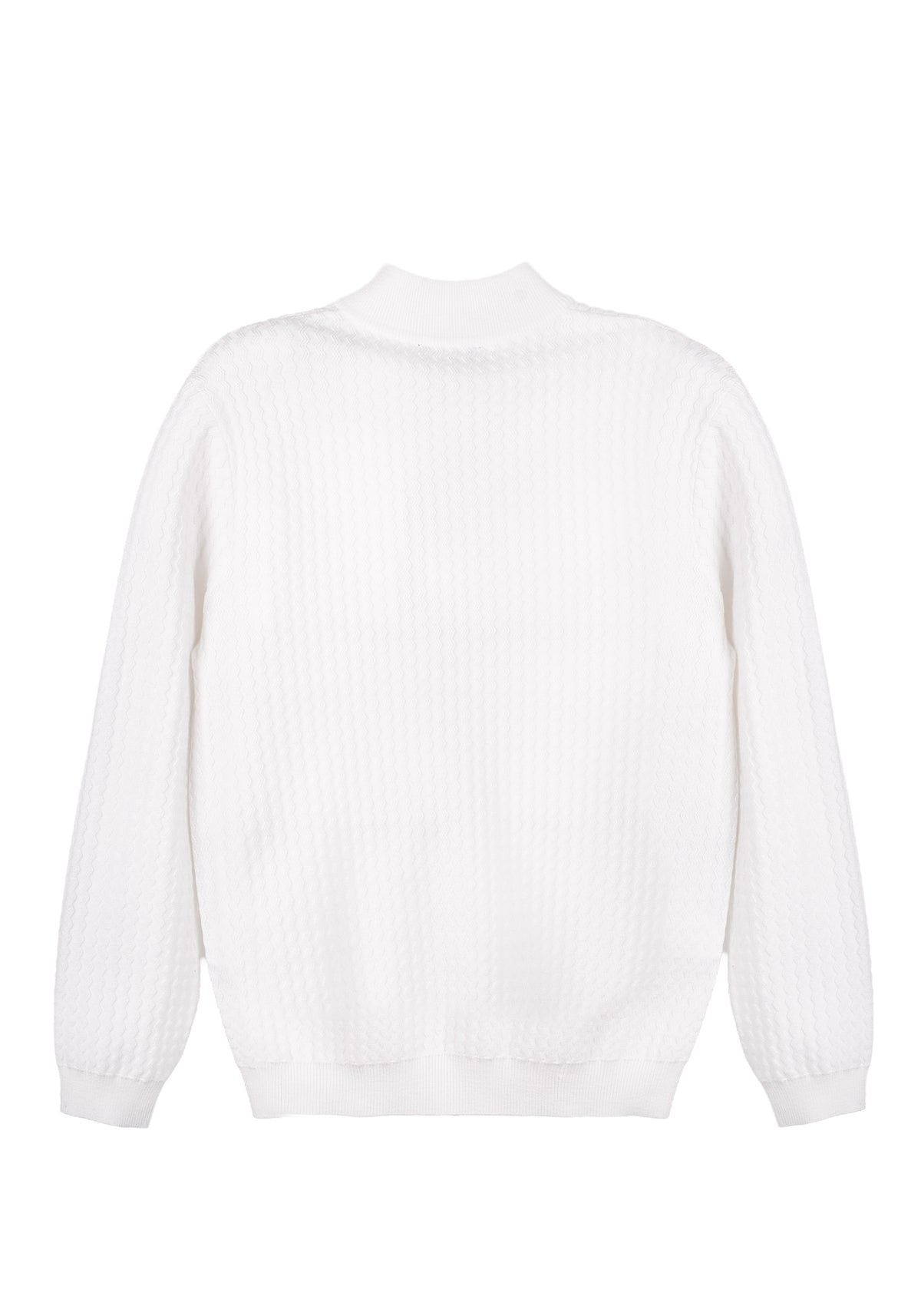 MAGLIA DI VISCOSA CON COLLO ALTO A ZIP