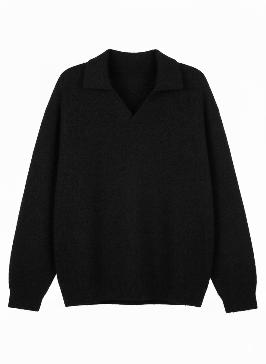 MAGLIONE DI BOUCLE' MORBIDO CON SCOLLO A V
