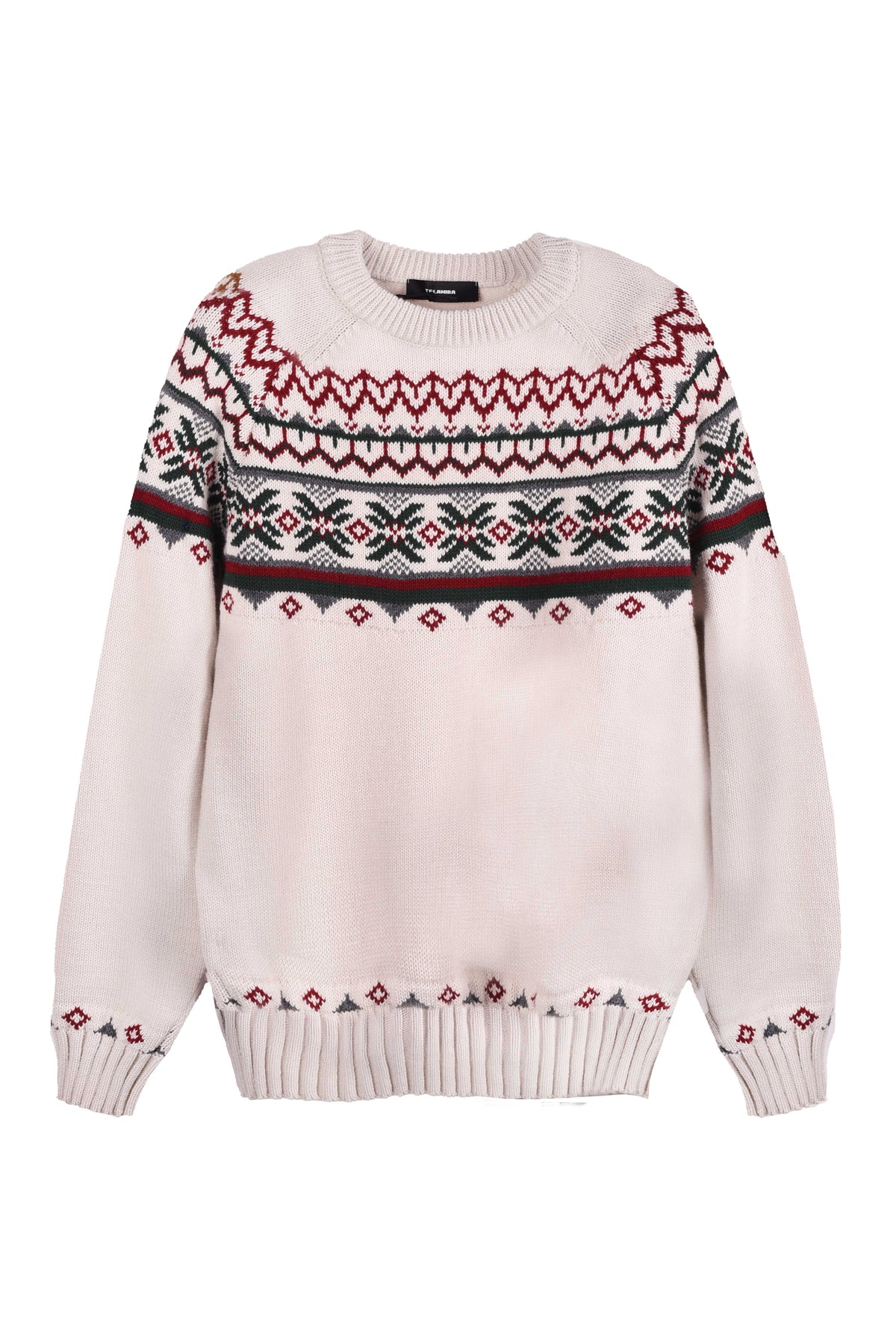 MAGLIONE DI LANA CON FANTASIA JACQUARD