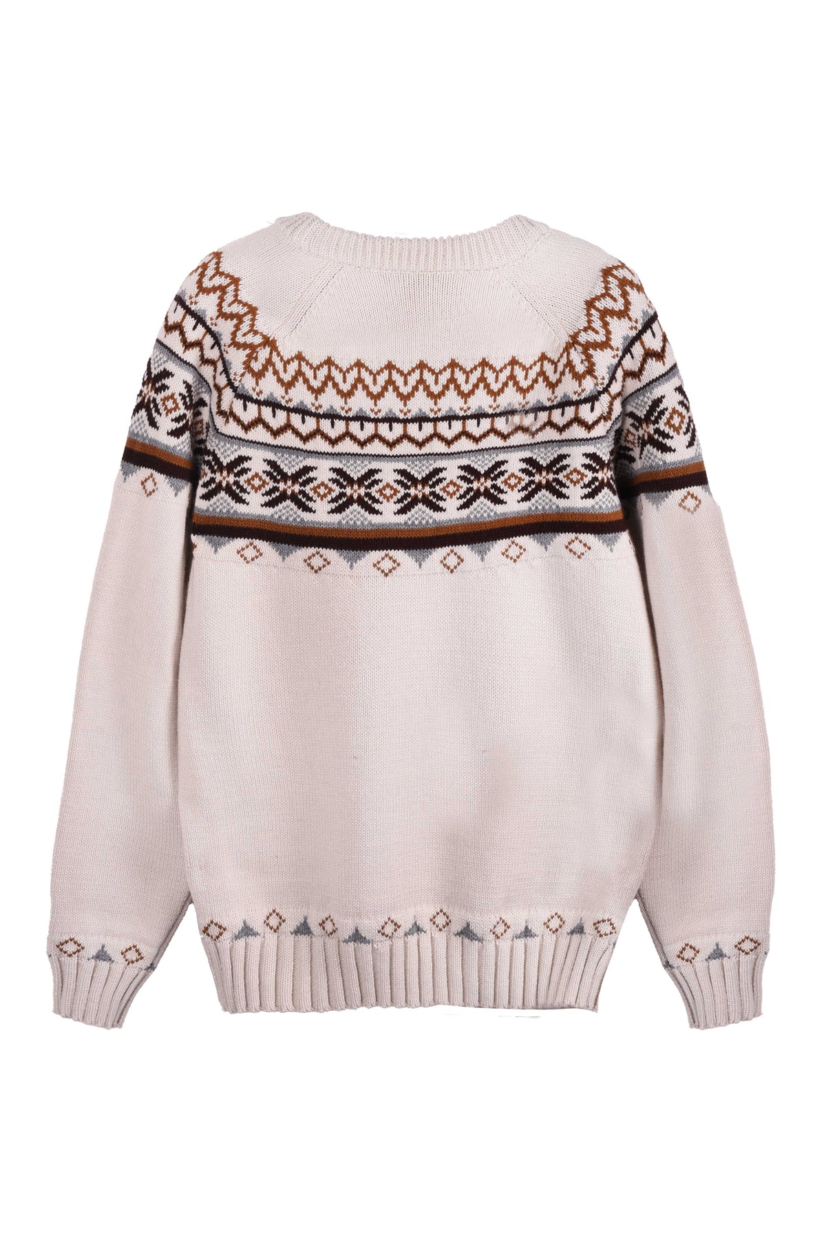 MAGLIONE DI LANA CON FANTASIA JACQUARD