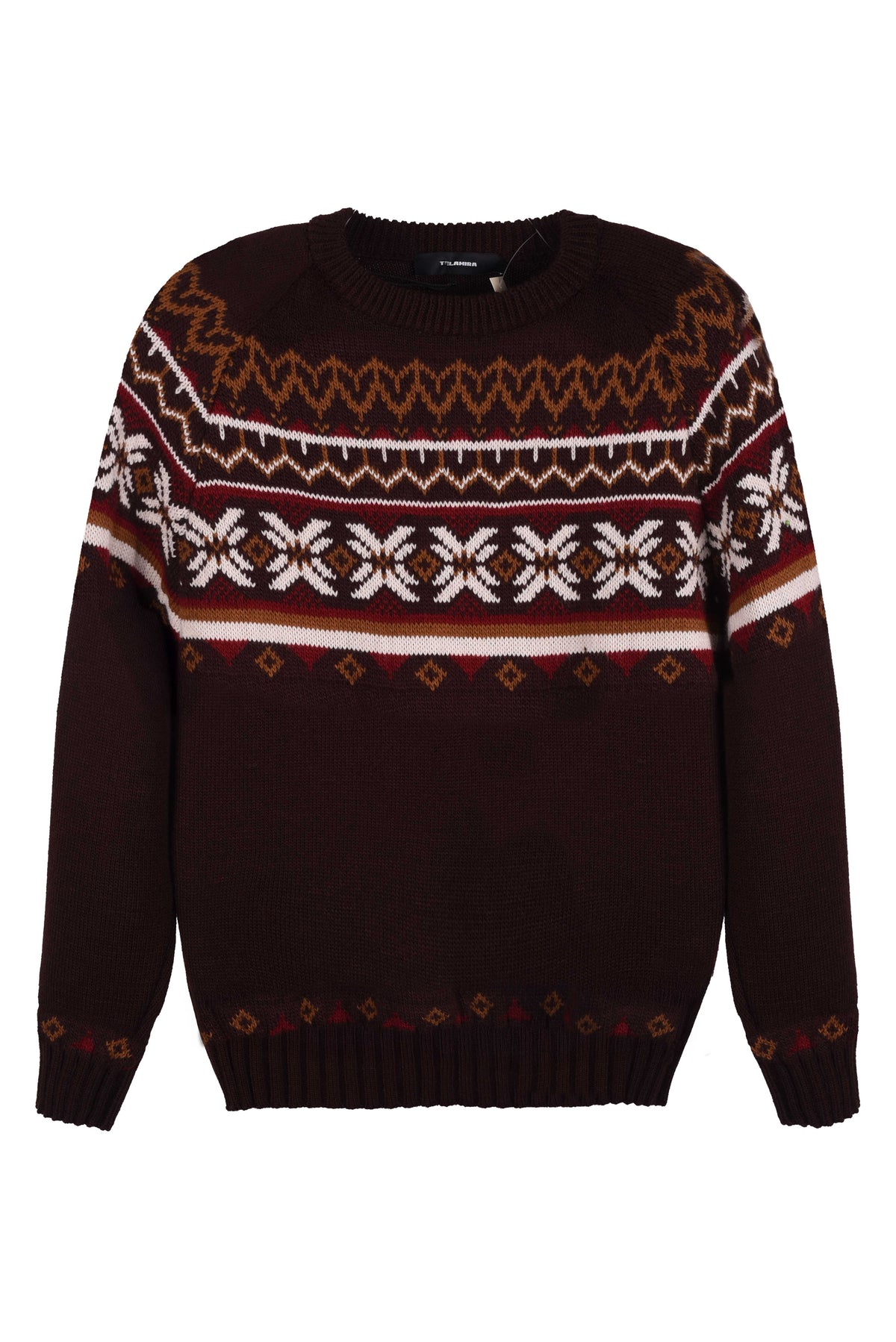 MAGLIONE DI LANA CON FANTASIA JACQUARD