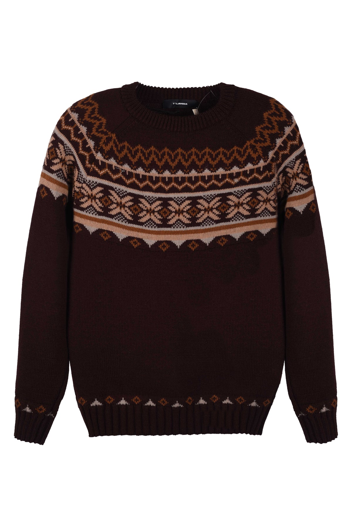 MAGLIONE DI LANA CON FANTASIA JACQUARD