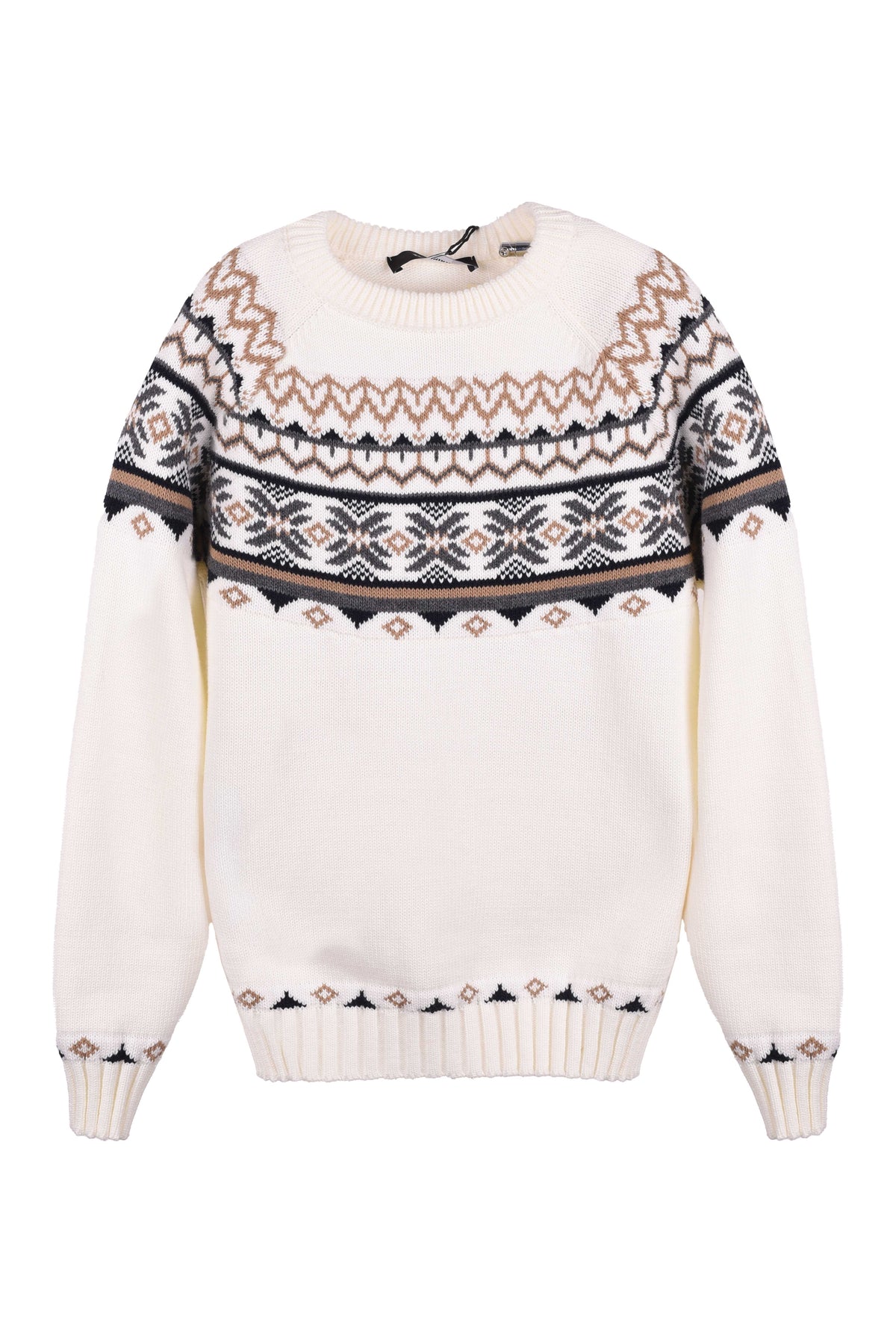 MAGLIONE DI LANA CON FANTASIA JACQUARD