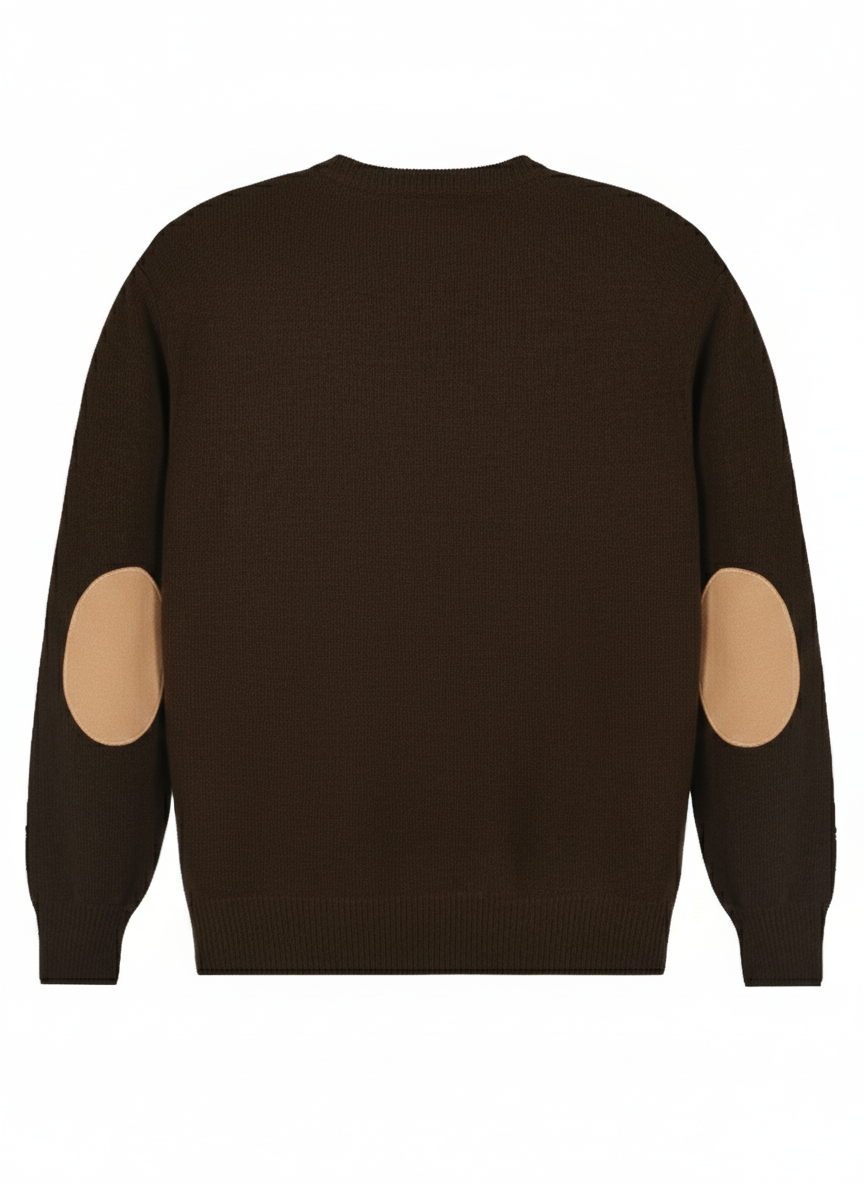 MAGLIONE IN CASHMERE CON TOPPA SUL GOMITO
