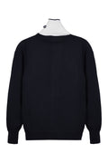 GIACCA-CARDIGAN CON COLLO ALTO DI LANA