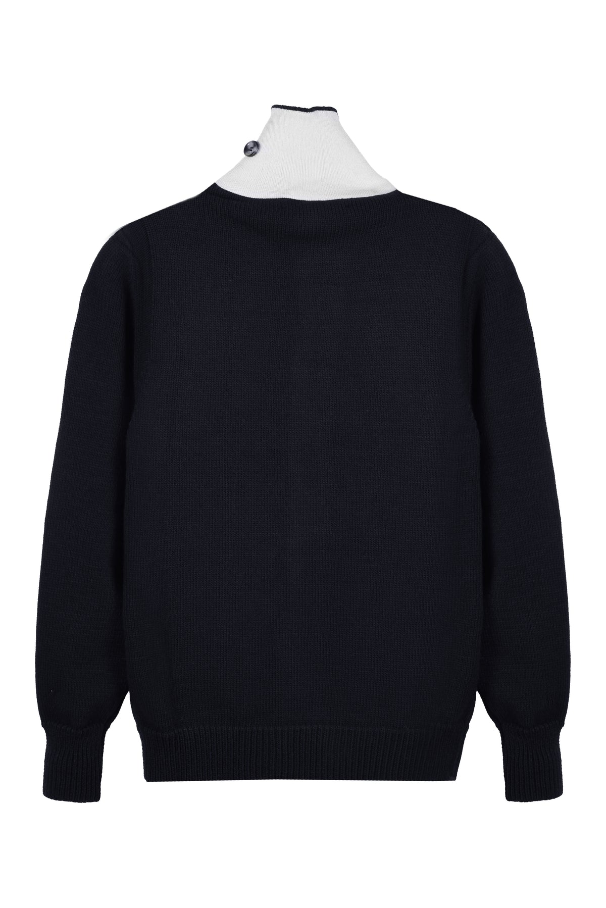 GIACCA-CARDIGAN CON COLLO ALTO DI LANA